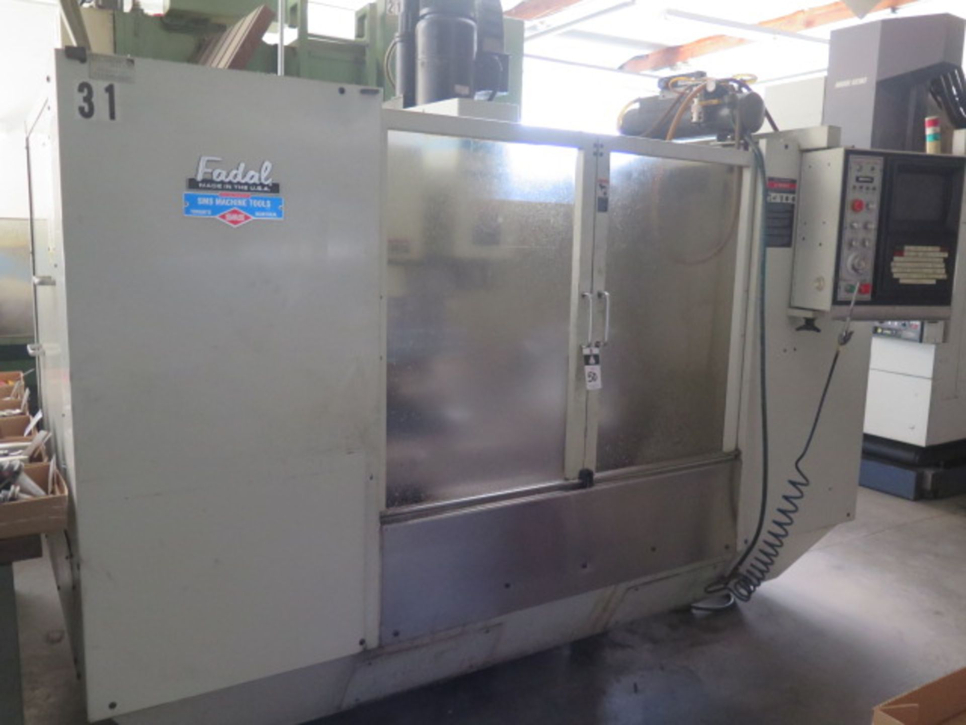 1993 Fadal VMC4020 4-Axis CNC VMC s/n 9300087 w/ Fadal CNC88HS Controls, SOLD AS IS - Image 2 of 10