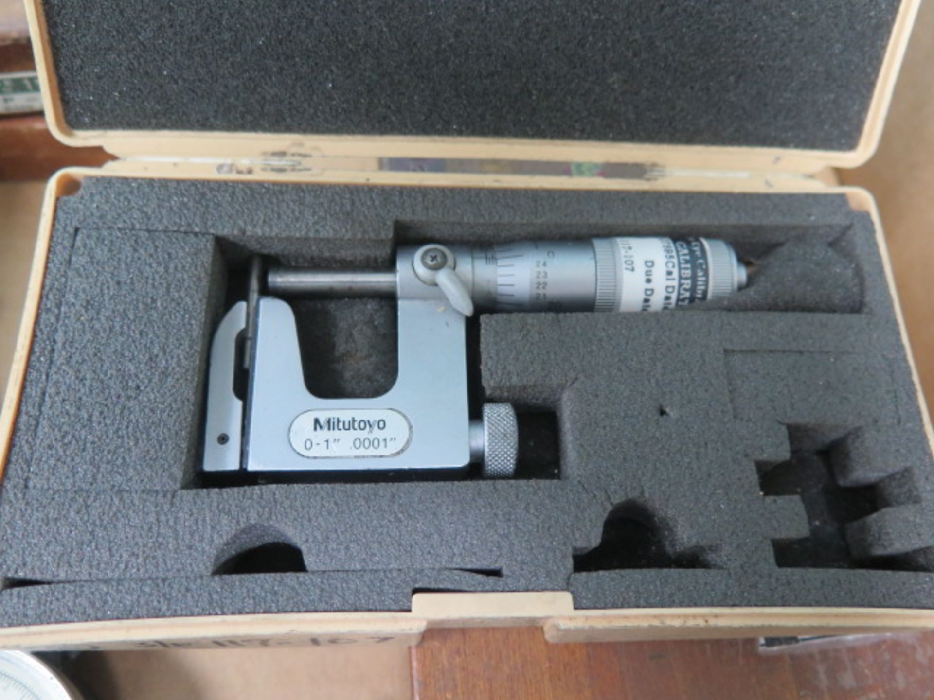 Starrett 1.5"-12" ID Mic, Mitutoyo 0-1" Anvil Mic, Quick-Test 1.2"-1.6" Dial ID Groove gage, - Image 5 of 7