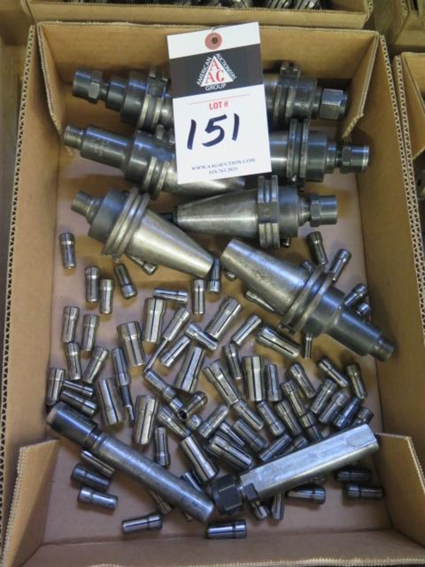 CAT-40 Taper Collet Chucks (7) w/ Flex Collets (SOLD AS-IS - NO WARRANTY) - Image 2 of 2