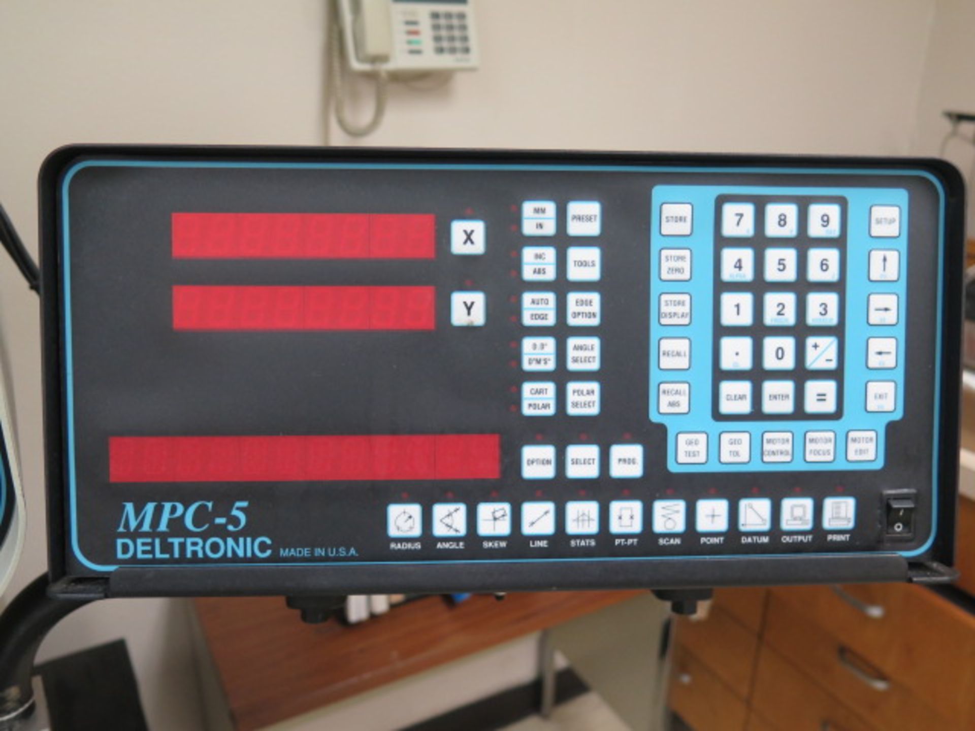 Deltronic DH214-MPC5E 14” Optical Comparator s/n 259074202 w/Deltronic MPC-5 Programmable SOLD AS IS - Image 9 of 12