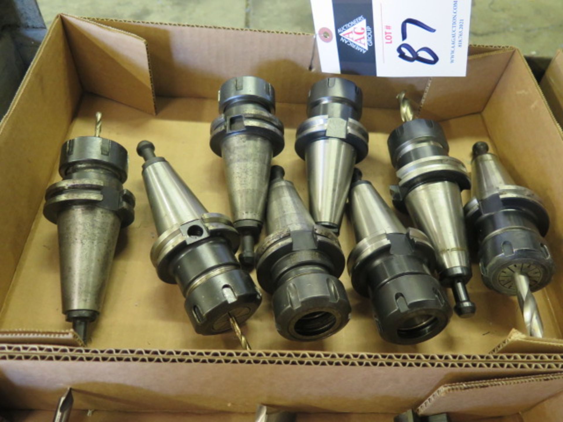 CAT-40 Taper Collet Chucks (8) (SOLD AS-IS - NO WARRANTY)