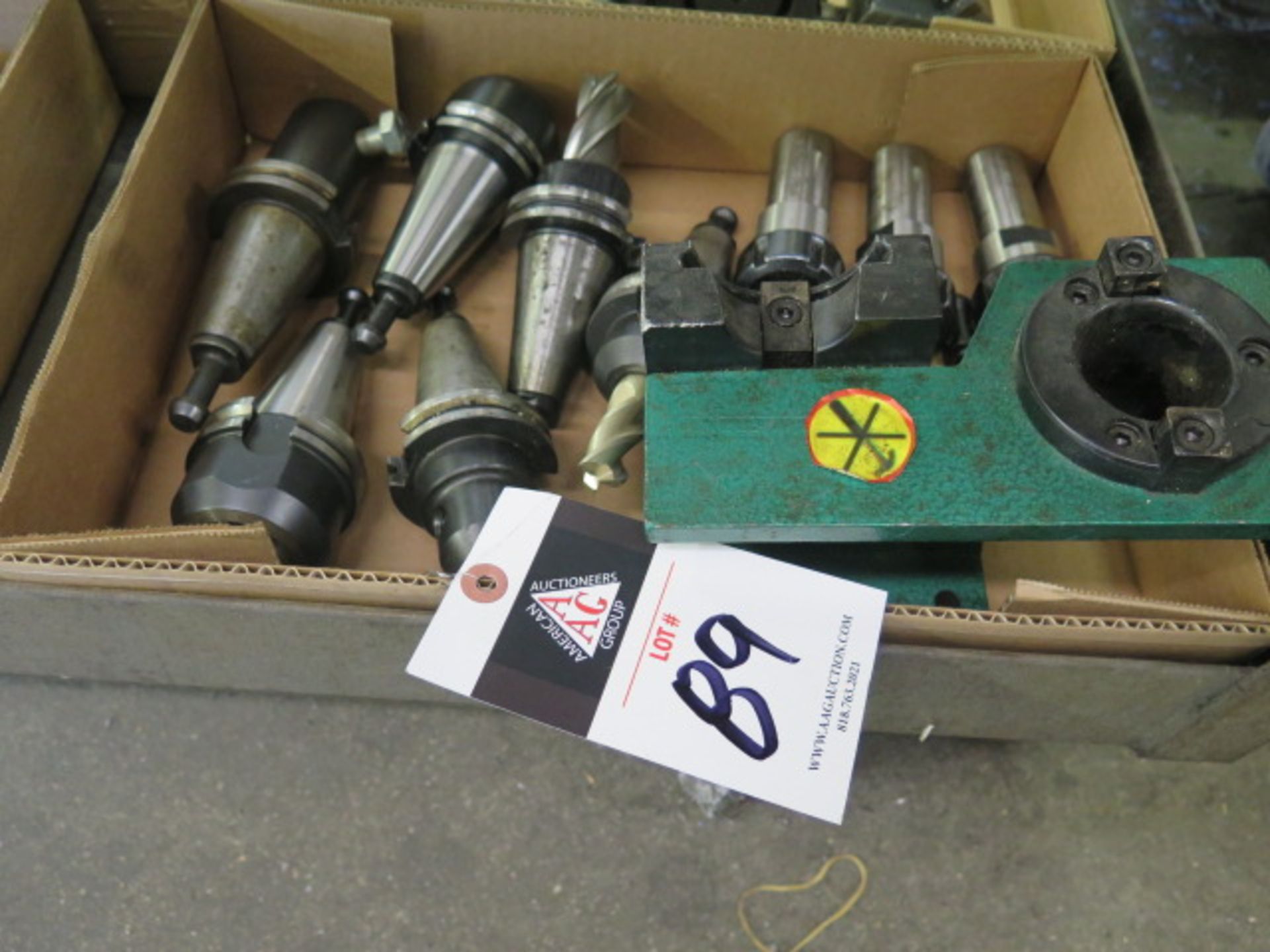 CAT-40 Taper Tooling (6), Collet Chucks (3) and Draw Studs (SOLD AS-IS - NO WARRANTY)