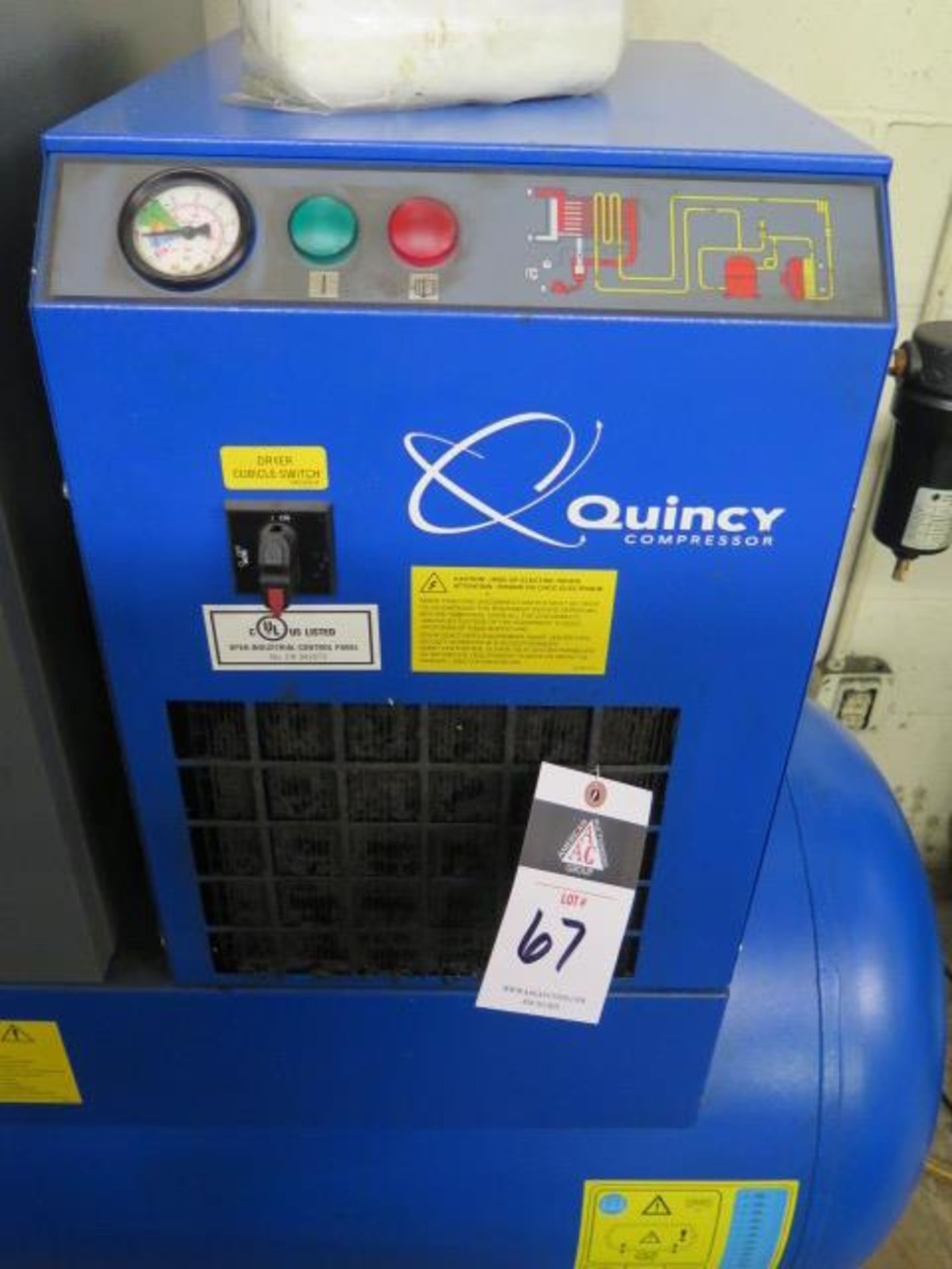 2014 Quincy QGS-10 D CSA/UL Rotary Compressor s/n CAI760874 w/ Built-In Refr Air Dryer, SOLD AS IS - Image 5 of 7