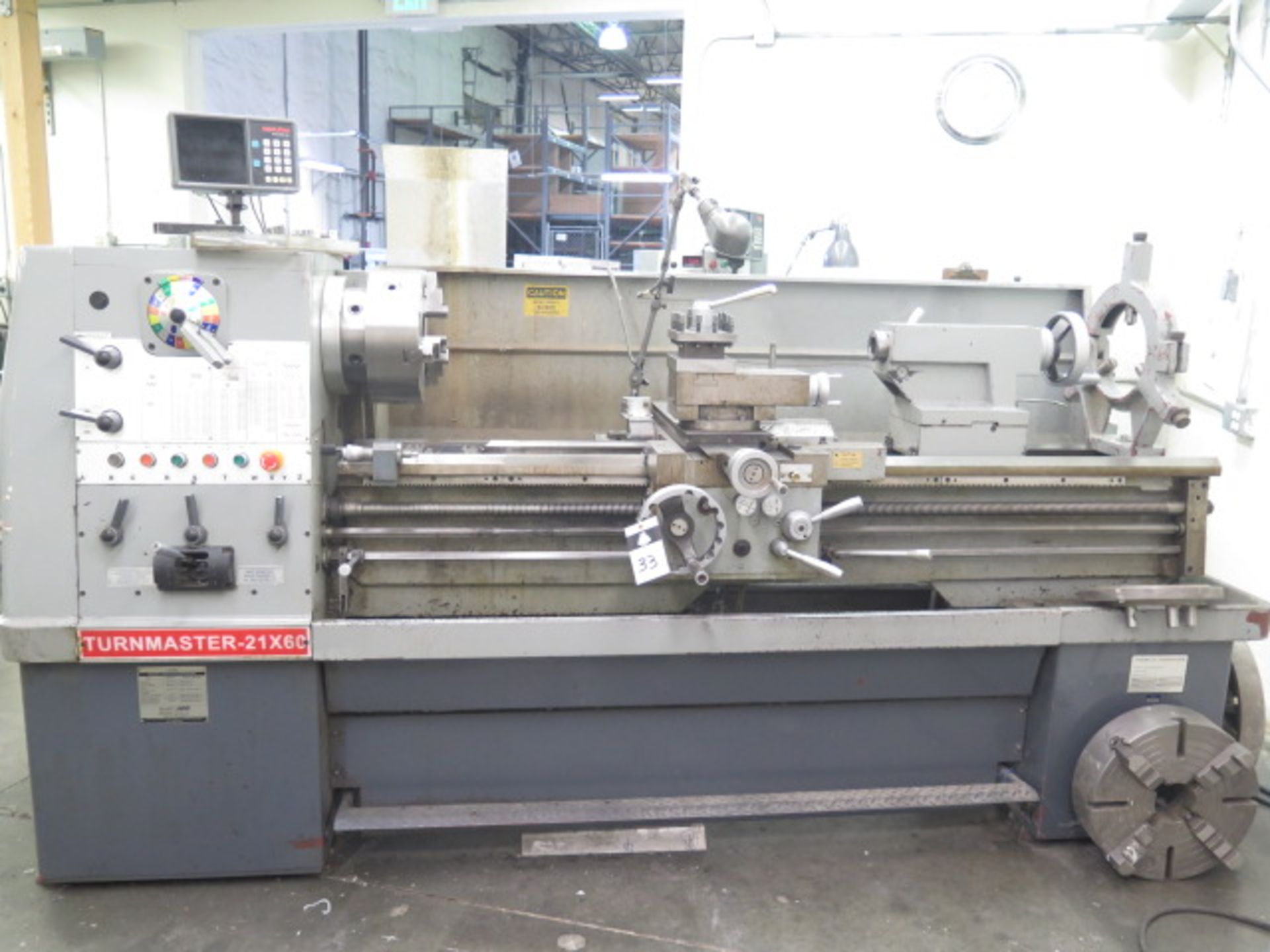 Lagun Turnmaster 21” x 60” Geared Gap Bed Lathe w/ Anilam Wizard 211 Programmable DRO, SOLD AS IS