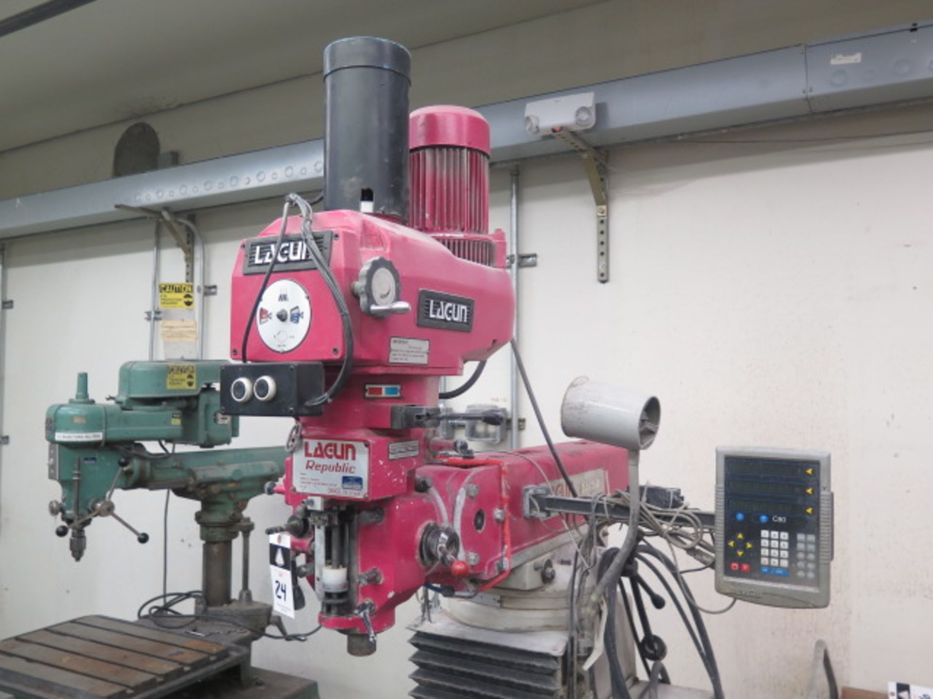 Lagun Vertical Mill w/ Newall C80 Programmable DRO, 60-4200 Dial RPM, Power Drawbar, SOLD AS IS - Image 3 of 9