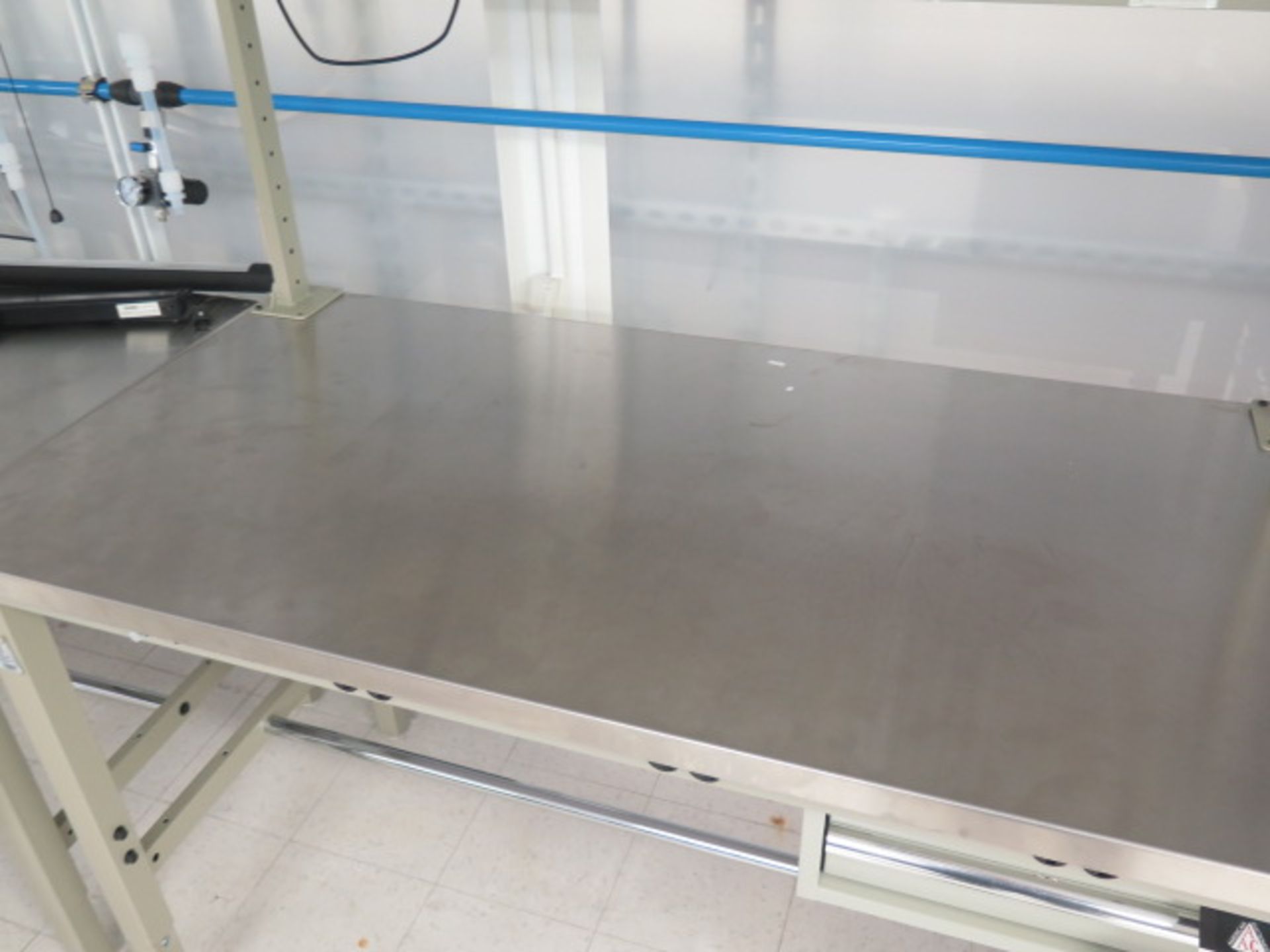 Global 30" x 60" Stainless Top Lab Benches (2) w/ Back-Boards and Lights (SOLD AS-IS - NO WARRANTY) - Image 6 of 11