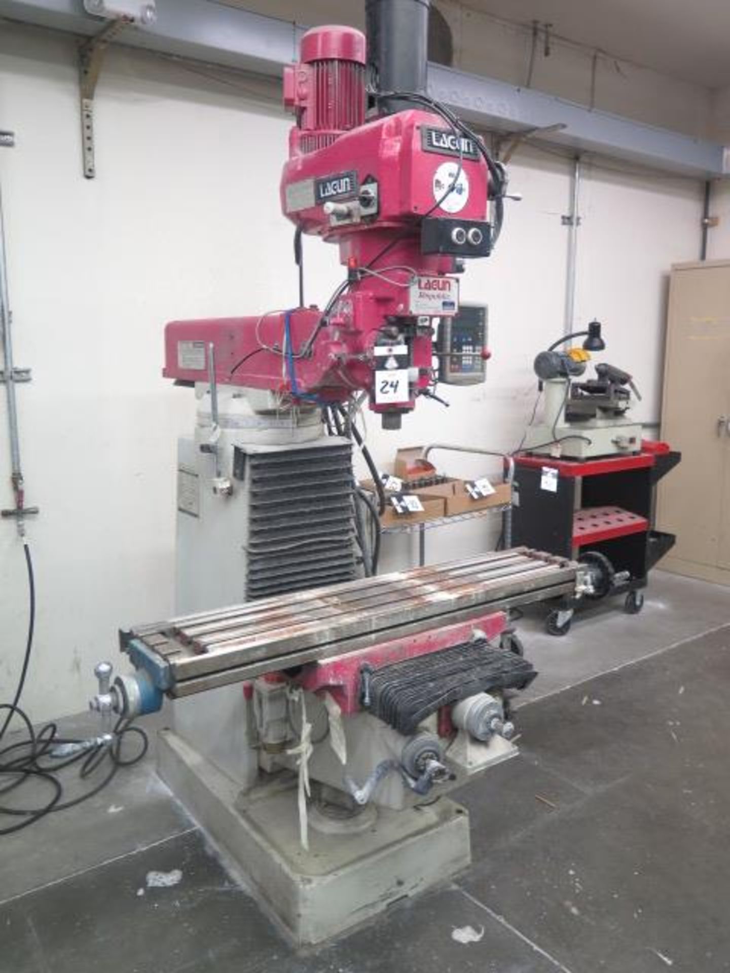 Lagun Vertical Mill w/ Newall C80 Programmable DRO, 60-4200 Dial RPM, Power Drawbar, SOLD AS IS