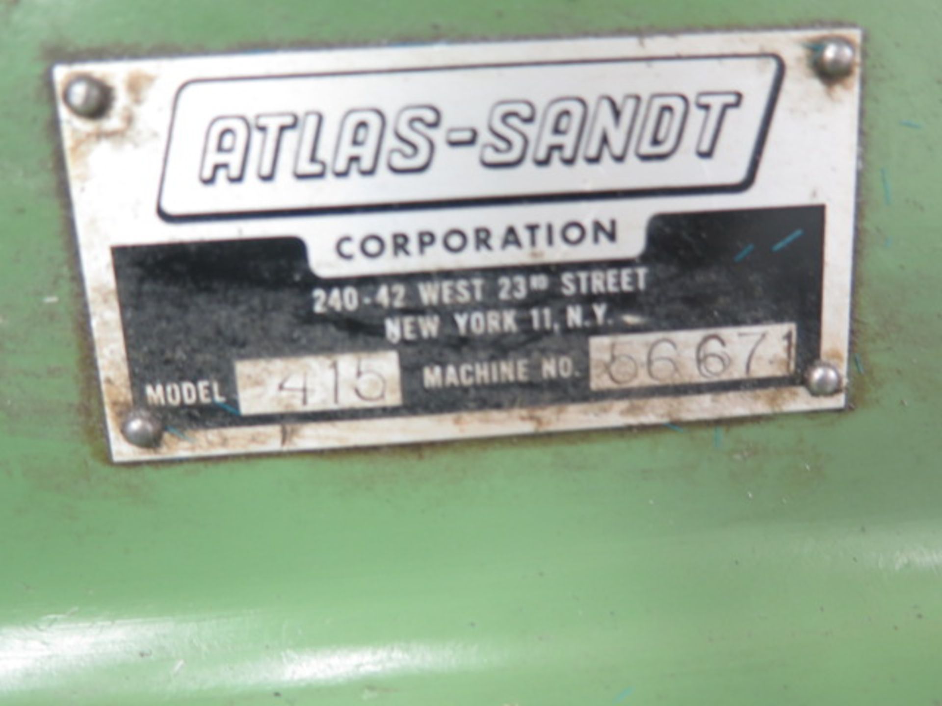 Atlas – Sandt Hyd mdl. 415 Double Clicker Press s/n 5667 w/ (2) 18” x 29” Platen heads, SOLD AS IS - Image 8 of 8