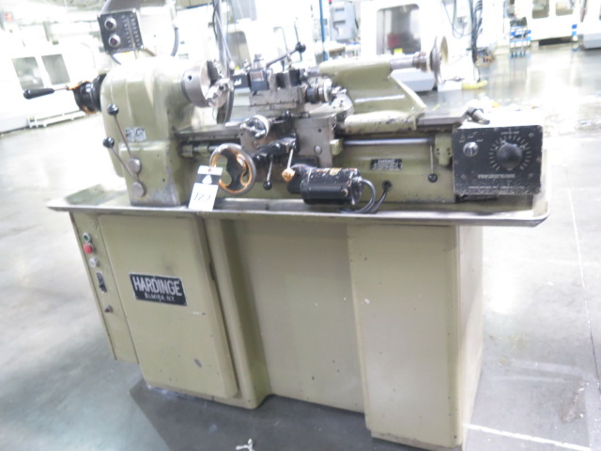Hardinge TFB Second OP Lathe w/ 125-3000 RPM, 5C Collet Closer, PF, Aloris Tool Post, SOLD AS IS - Image 2 of 10