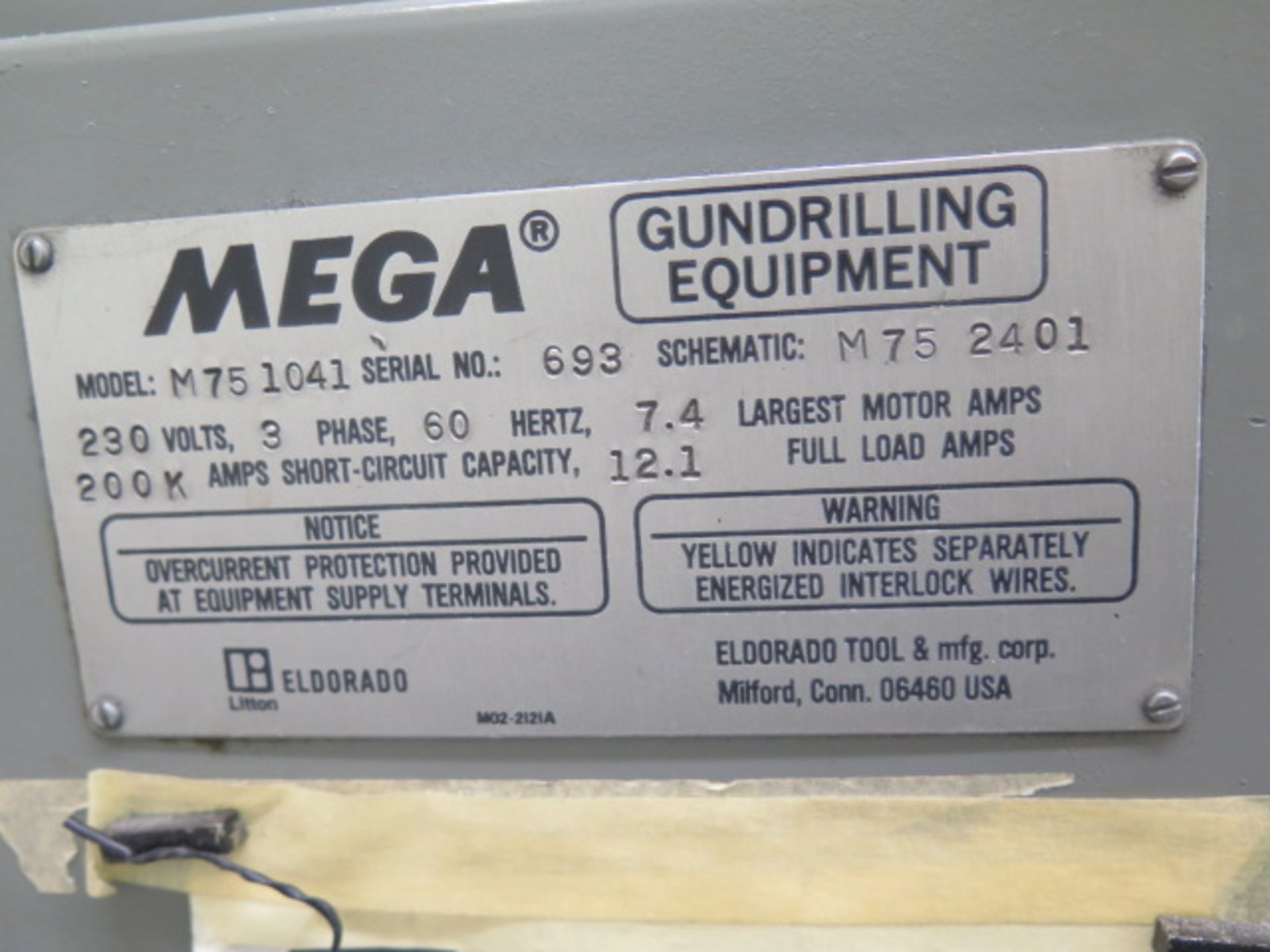 Mega Eldorado M75 1041 Gun Drilling Machine s/n 693 w/ Coolant and Filtration System SOLD AS-IS - Image 11 of 11