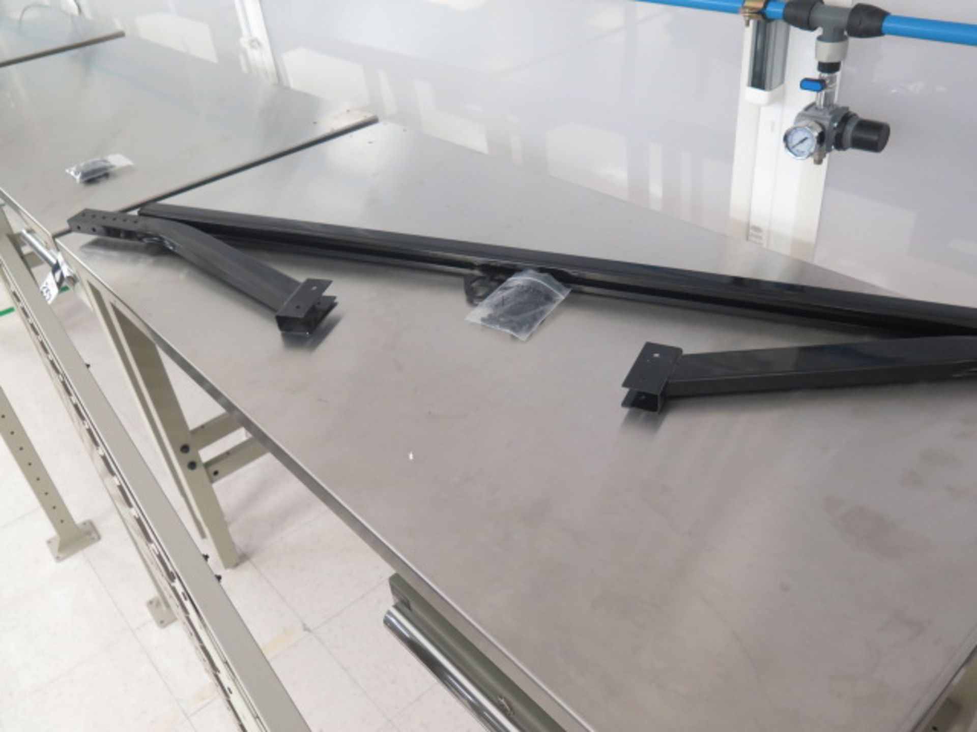 Global 30" x 60" Stainless Top Lab Benches (2) w/ Back-Boards (SOLD AS-IS - NO WARRANTY) - Image 4 of 6