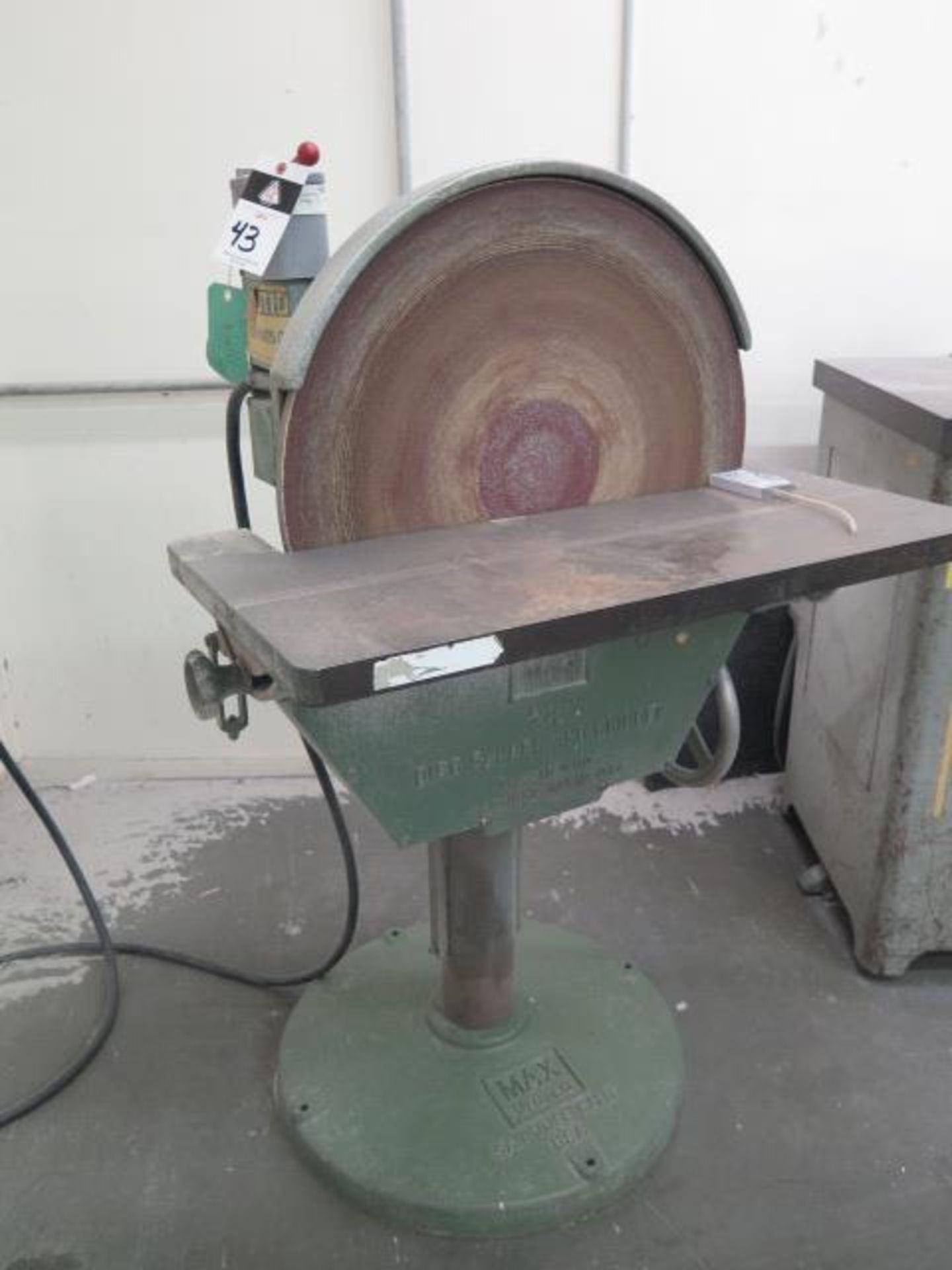 Max 24” Pedestal Disc Sander (SOLD AS-IS - NO WARRANTY)