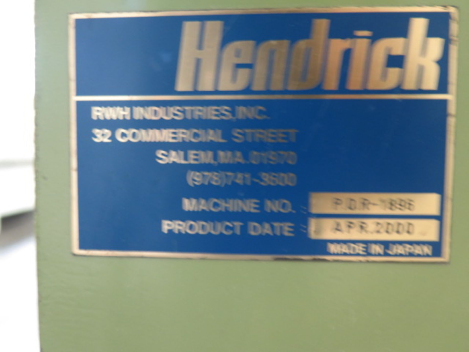 2000 Hendrick CRH30 60ZXY-11-1616BY 5-Axis CNC Router s/n POR1896. NEEDS REPAIR & SOLD AS IS - Image 19 of 19