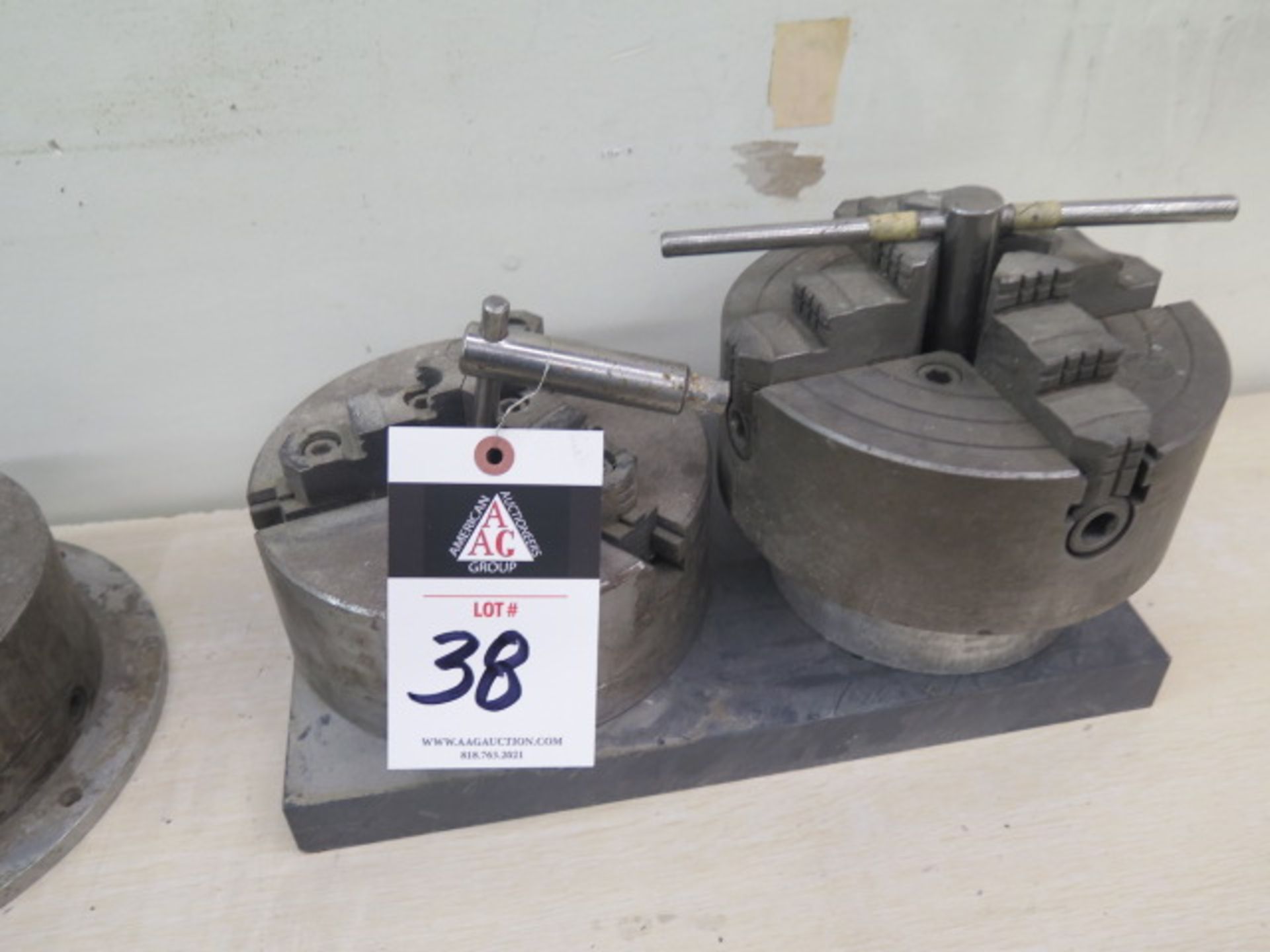 8" 3-Jaw Chuck and 8" 4-Jaw Chuck (SOLD AS-IS - NO WARRANTY)