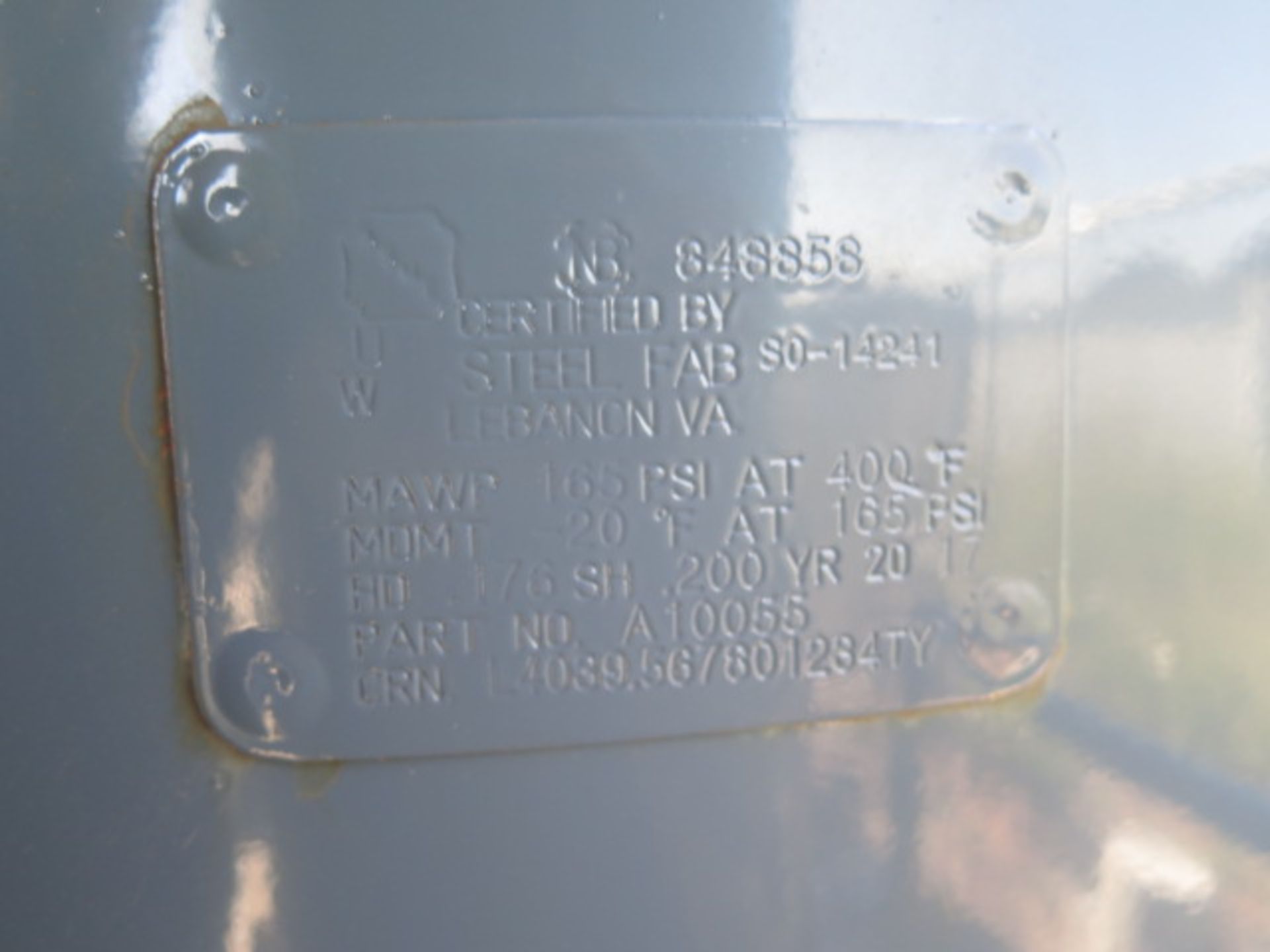 400 Gallon Vertical Air Storage Tank (SOLD AS-IS - NO WARRANTY) - Image 3 of 3