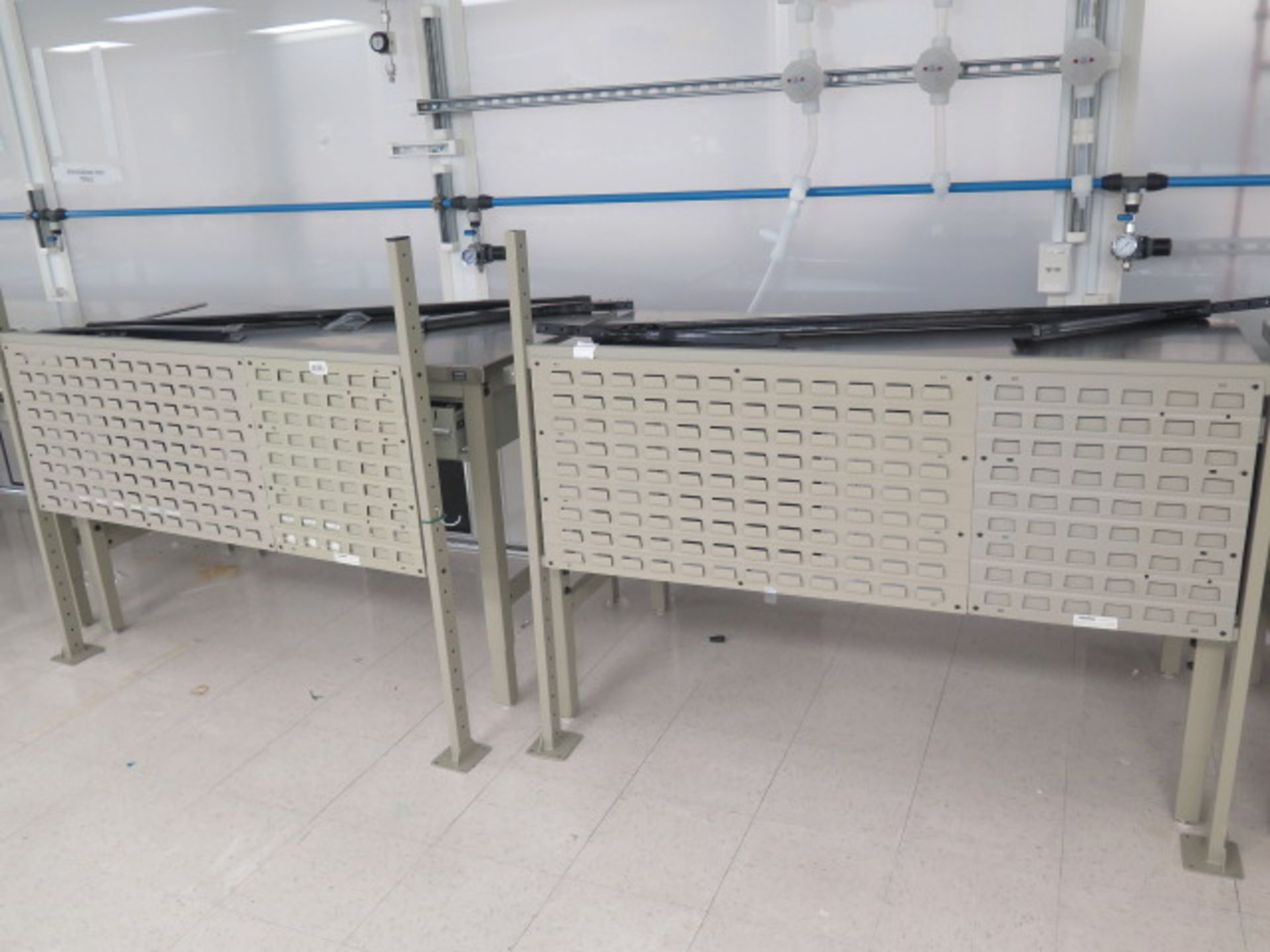 Global 30" x 60" Stainless Top Lab Benches (2) w/ Back-Boards (SOLD AS-IS - NO WARRANTY) - Image 2 of 6