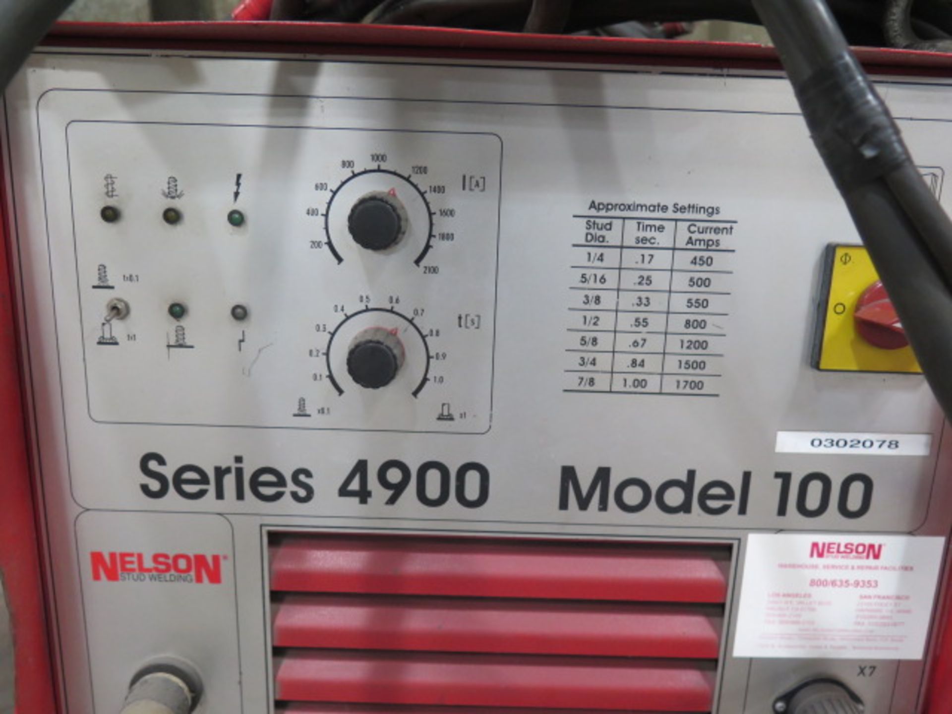 Nelson Series 4900 mdl. 100 Stud Welder w/ Gun (SOLD AS-IS - NO WARRANTY) - Image 9 of 9