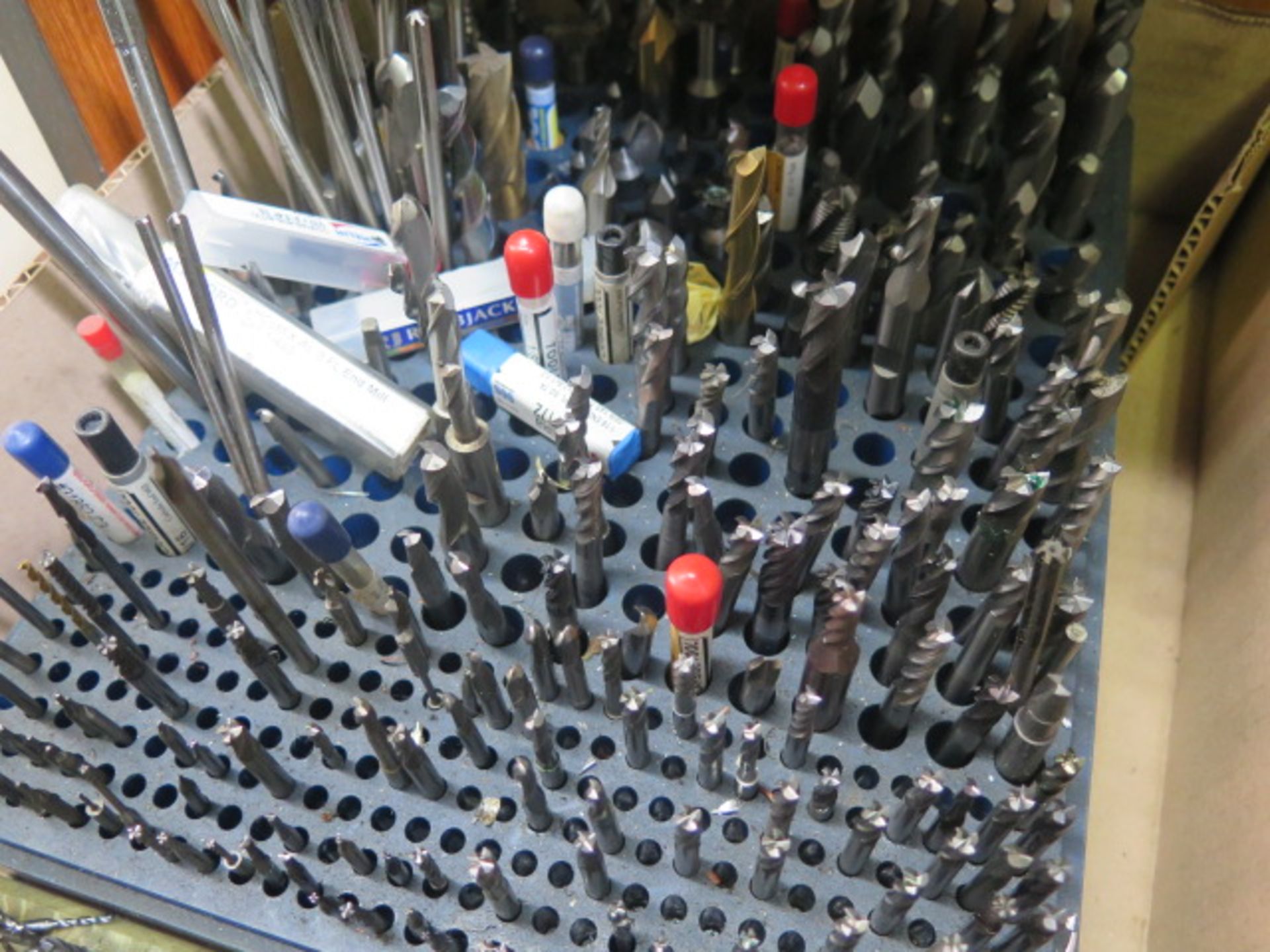 Carbide and High Speed Endmills, Drills, Reamers and Misc w/ Rack (SOLD AS-IS - NO WARRANTY) - Image 4 of 6