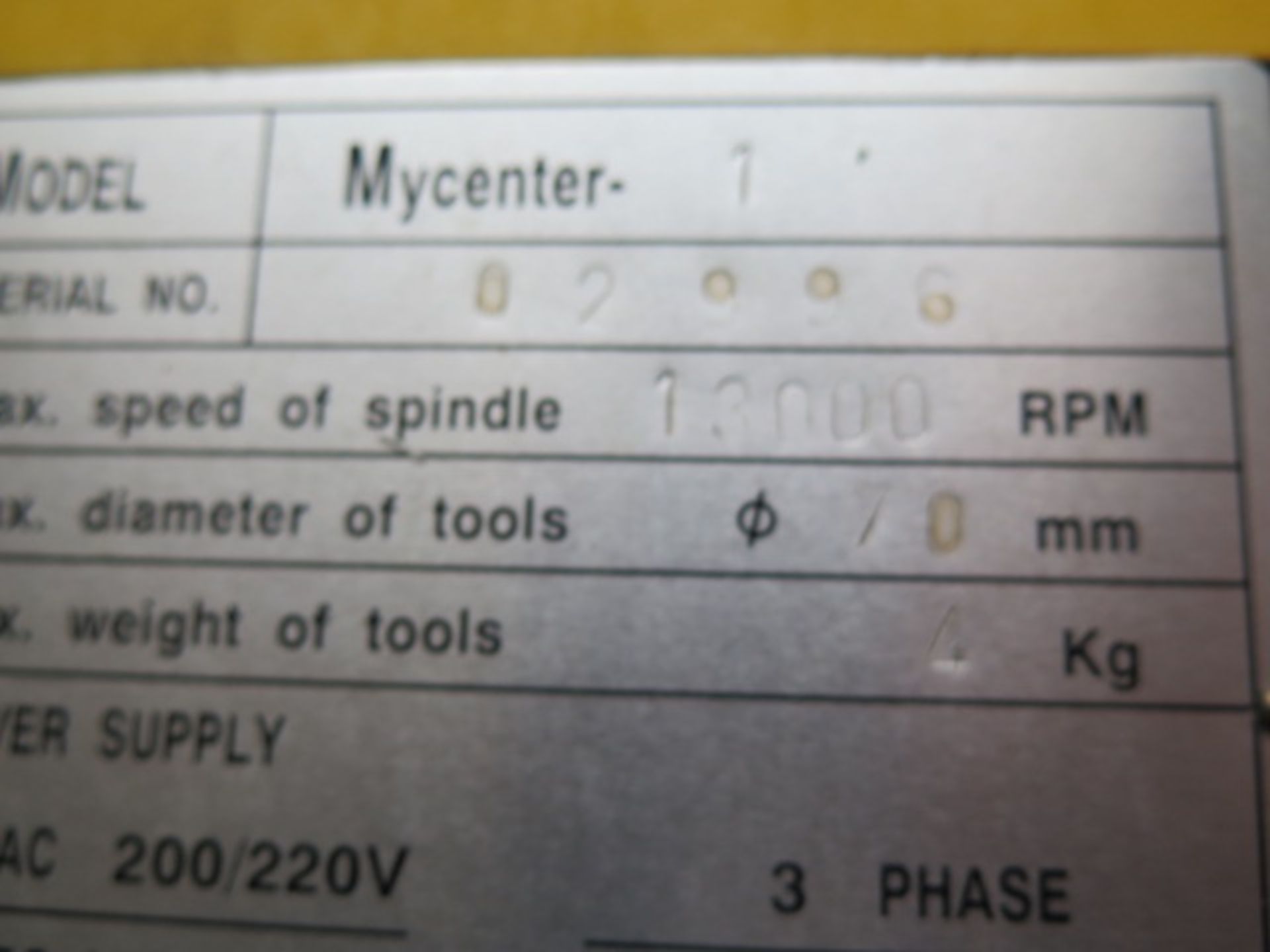 Kitamura Mycenter-1 CNC Vertical Machining Center s/n 02996 w/ Fanuc Series 0-M Controls, SOLD AS IS - Image 13 of 13