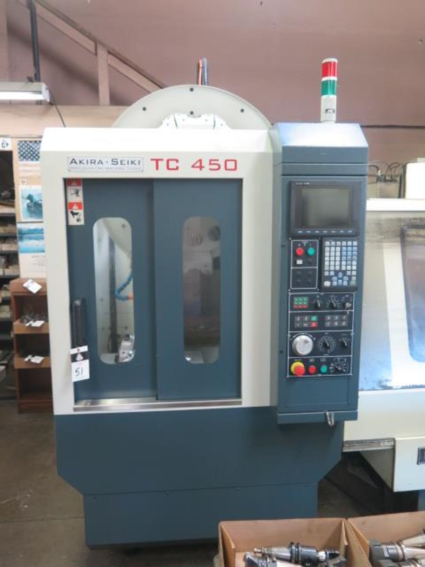 2008 Akira Seiki TC450 CNC Drill and Tapping Center s/n 45E07111 w/ Akira Mi645 Controls, SOLD AS IS