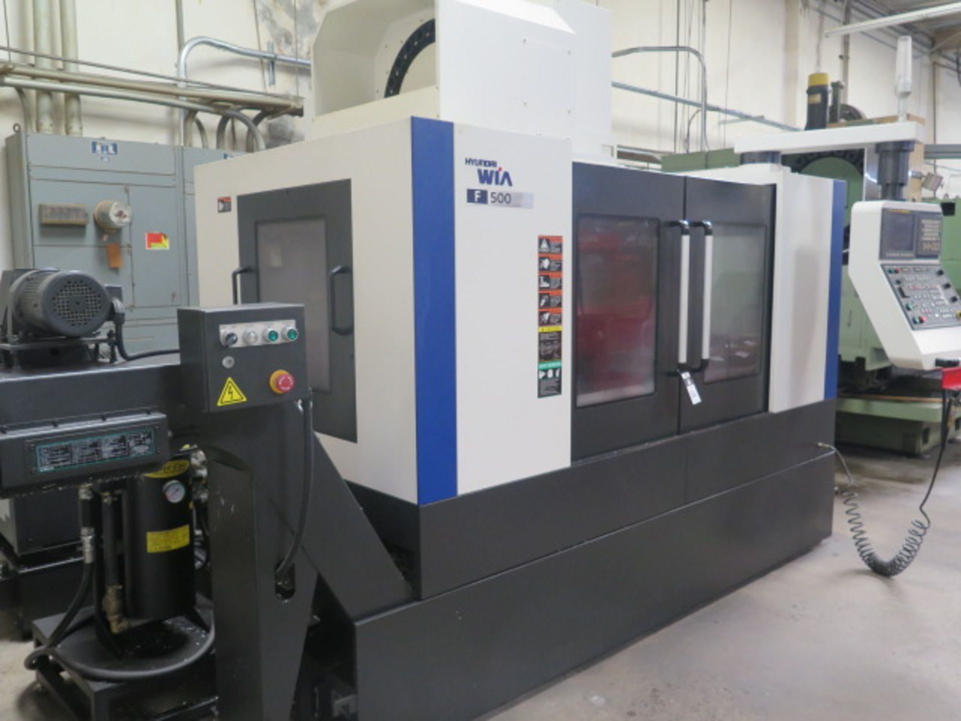 2016 Hyundai WIA F500 4-Axis CNC VMC s/n G3684-3457 w/ Hyundai WIA Fanuc i- Series, SOLD AS IS - Image 2 of 22