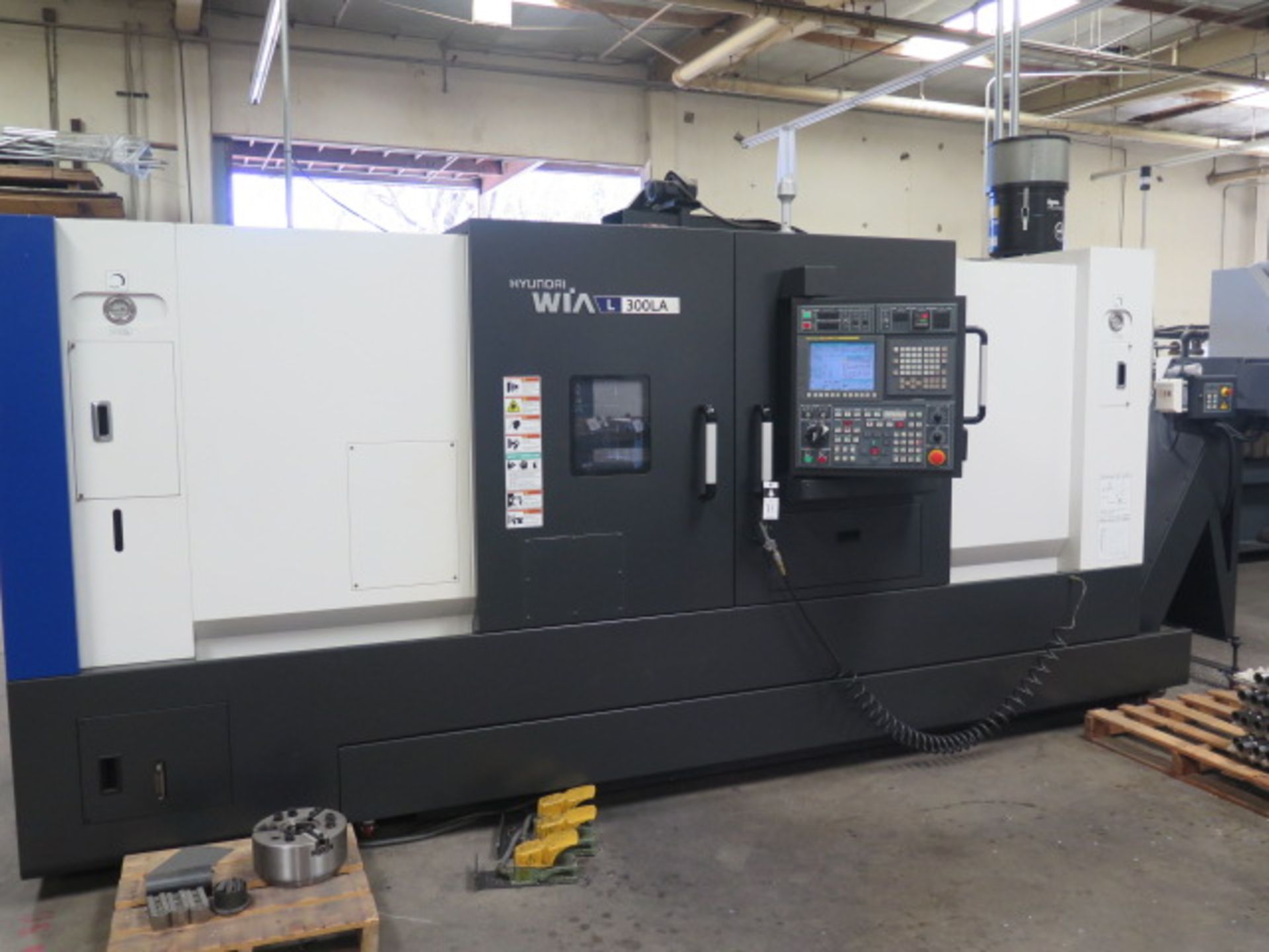 2017 Hyundai WIA L300LA CNC Turning Center s/n G3726-0108 w/ Fanuc i-Series Controls, SOLD AS IS