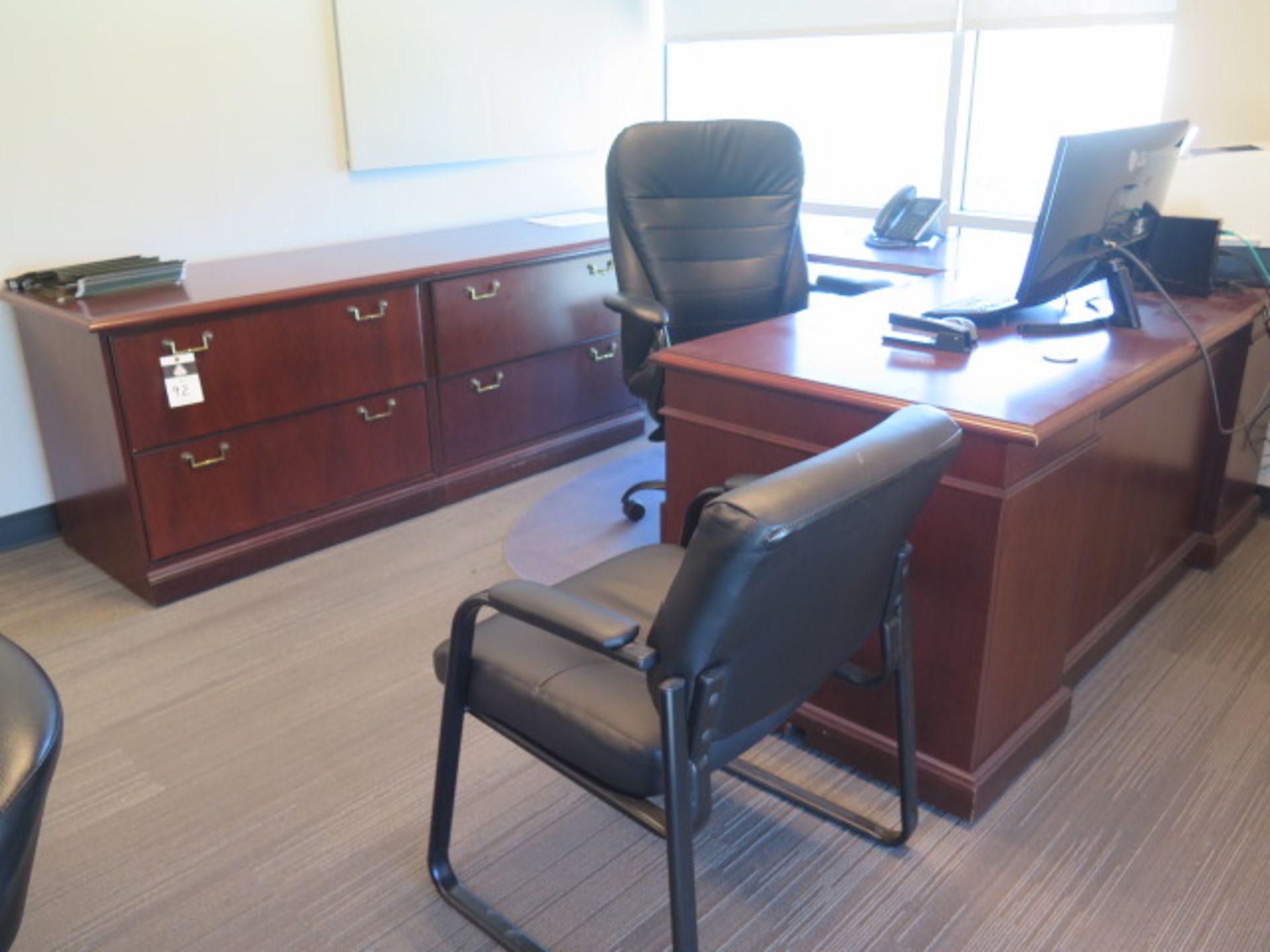 Glass Top Conference Table, Office Furniture, Book Shelves and Chairs (SOLD AS-IS - NO WARRANTY) - Image 5 of 9