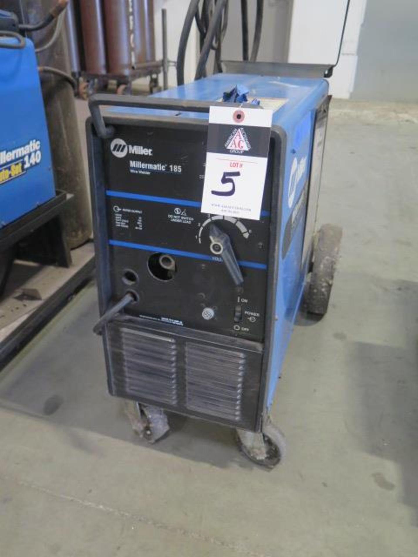 Miller Millermatic 185 CV-DC Arc Welding Power Souirce and Wire Feeder s/n KH428900 SOLD AS-IS