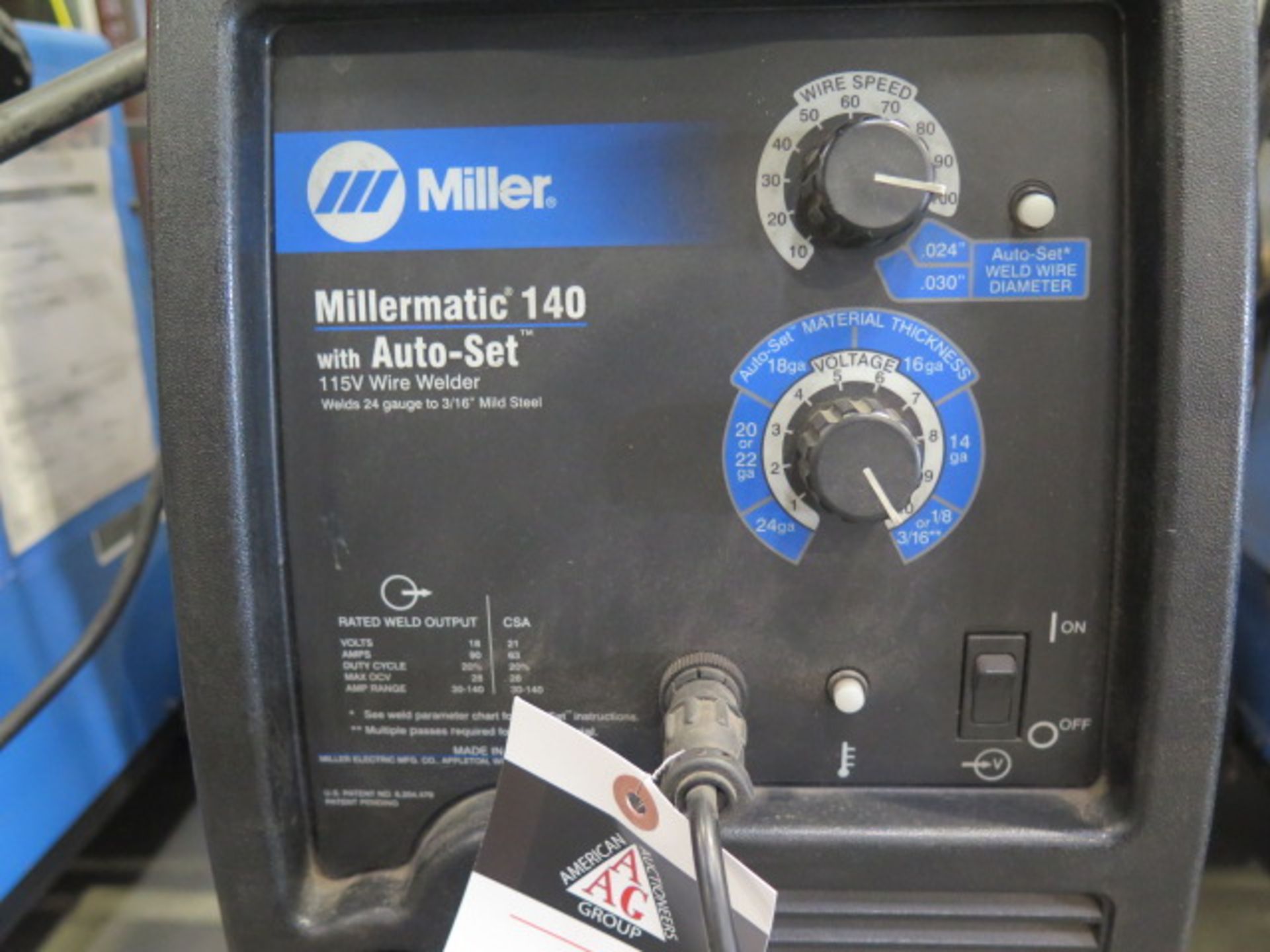 Miller Millermatic Auto-Set 140 115 Volt Wire Welder w/ Cart (NO TANK) (SOLD AS-IS - NO WARRANTY) - Image 5 of 7