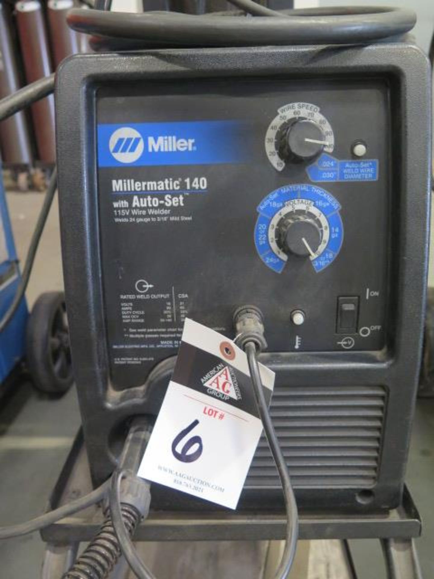 Miller Millermatic Auto-Set 140 115 Volt Wire Welder w/ Cart (NO TANK) (SOLD AS-IS - NO WARRANTY) - Image 3 of 7