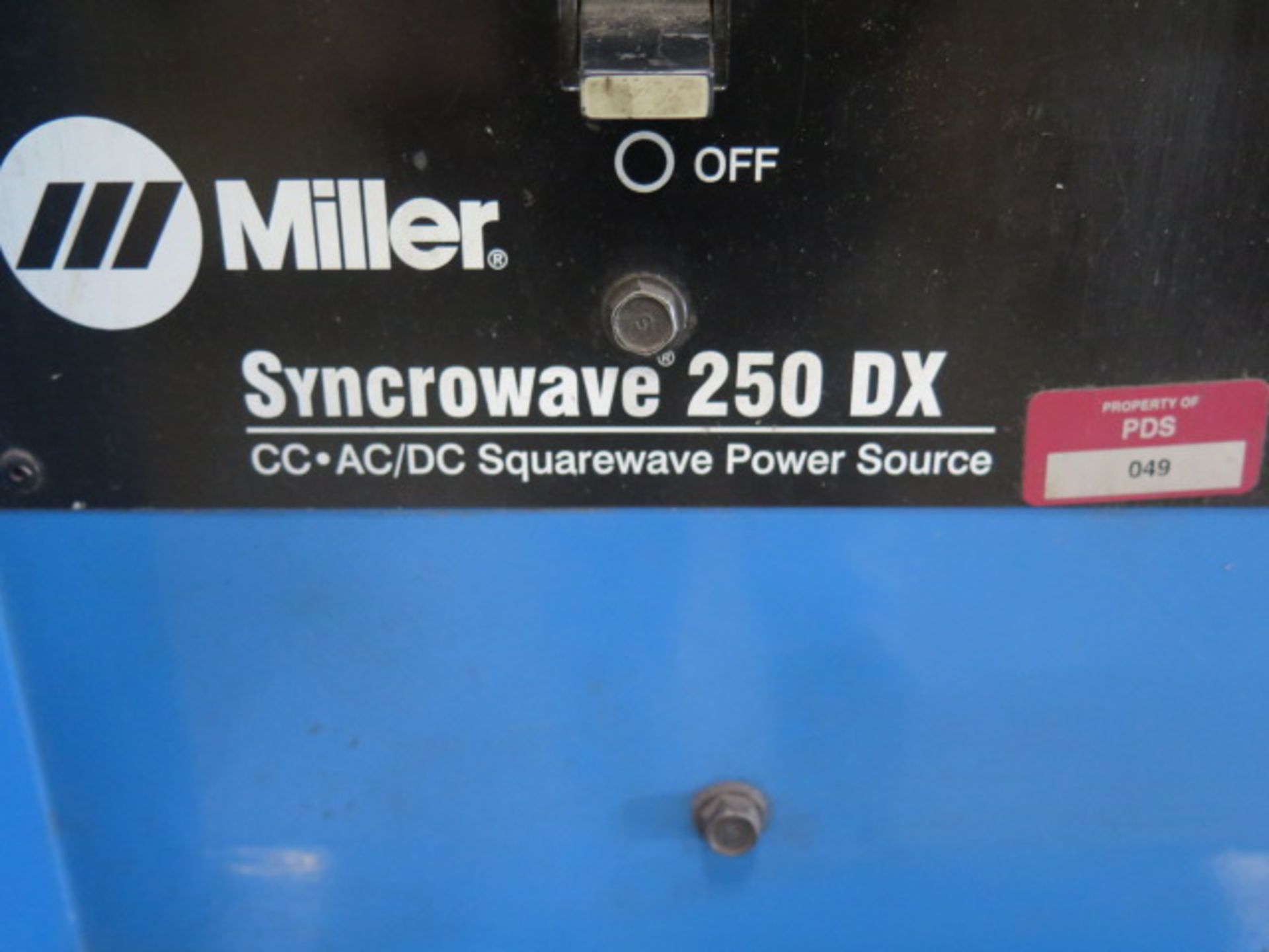 Miller Syncrowave 250DX CC-AC/DC Squarewave Weld Source s/n LC221423 w/ Miller TIGRunner, SOLD AS IS - Image 3 of 8