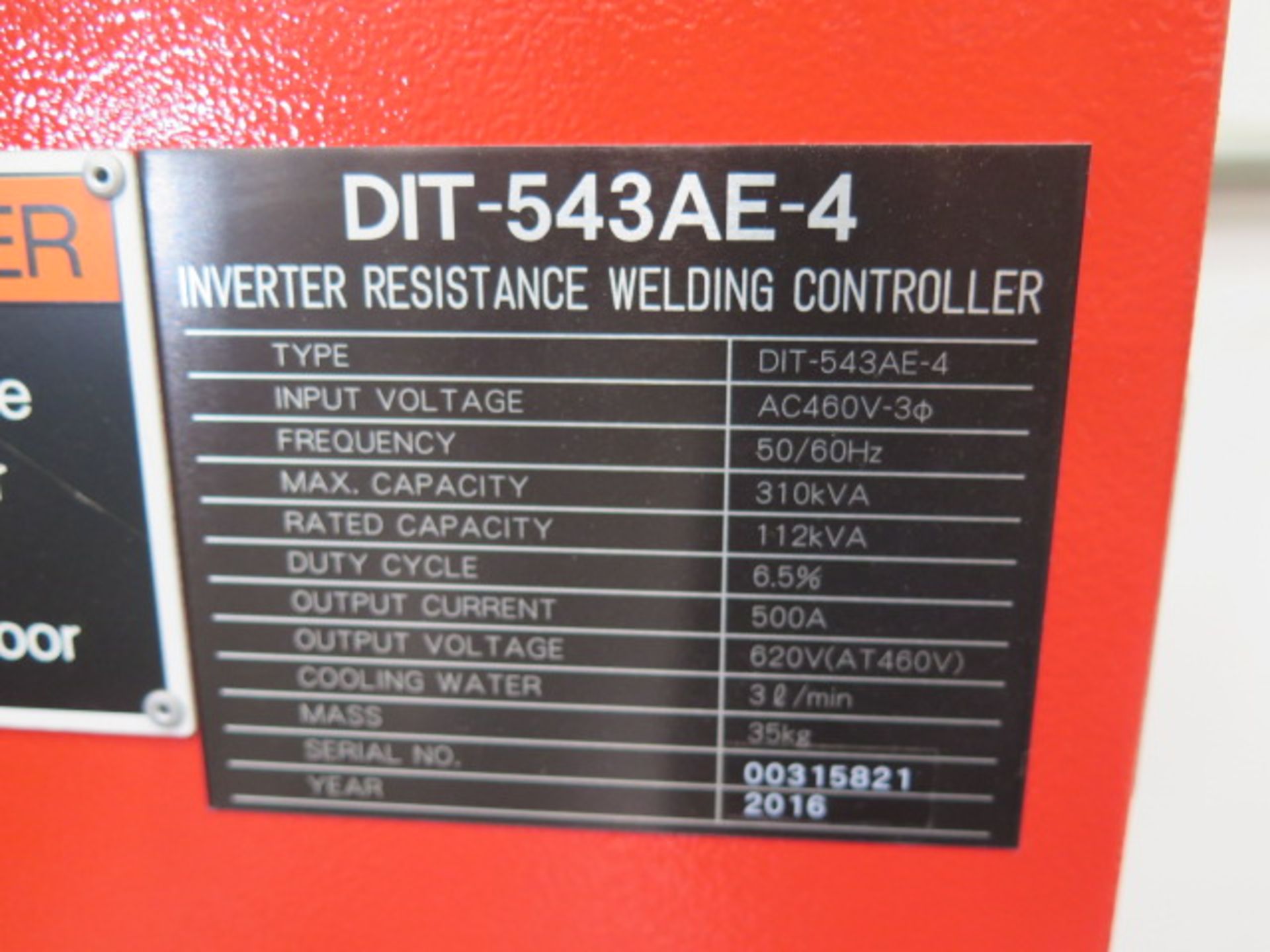 2017 Amada ID40 IV HP-NT 257kVA Spot Welder s/n 80460065 w/ Amada Touch Screen Controls, SOLD AS IS - Image 14 of 16