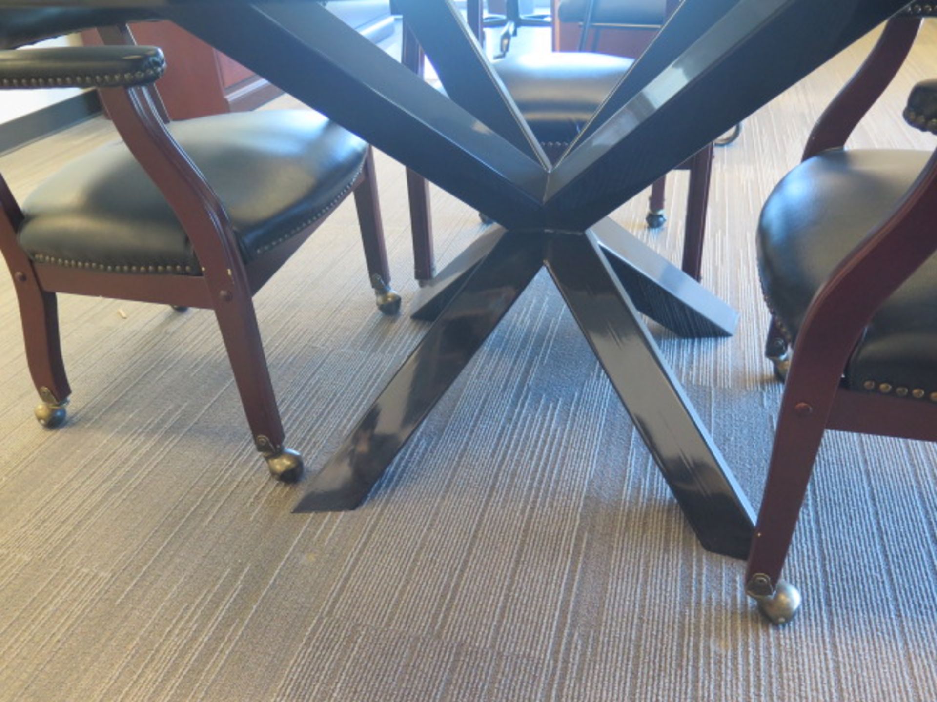 Glass Top Conference Table, Office Furniture, Book Shelves and Chairs (SOLD AS-IS - NO WARRANTY) - Image 3 of 9