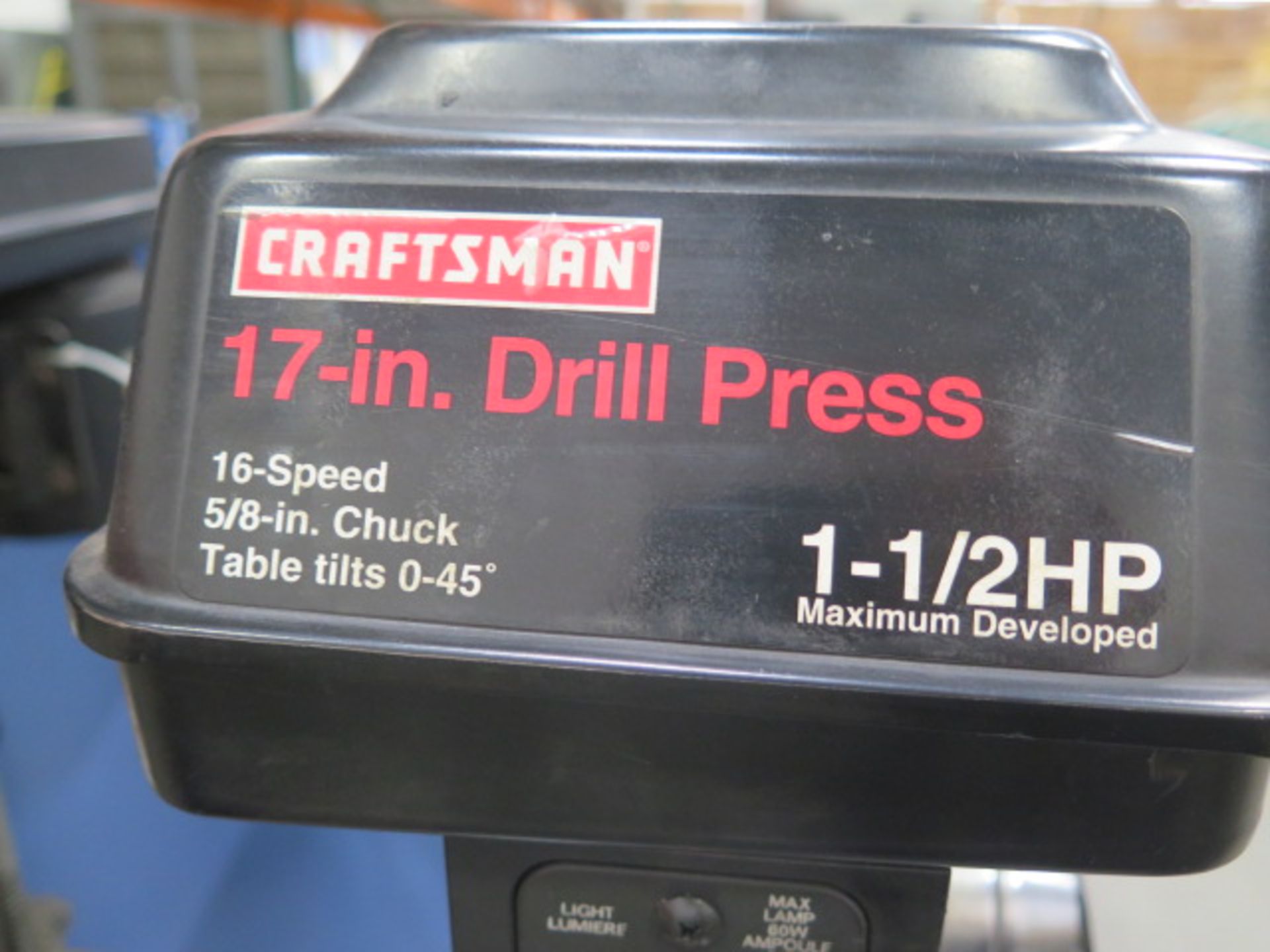 Craftsman 17" 16-Speed Pedestal Drill Press (SOLD AS-IS - NO WARRANTY) - Image 3 of 6
