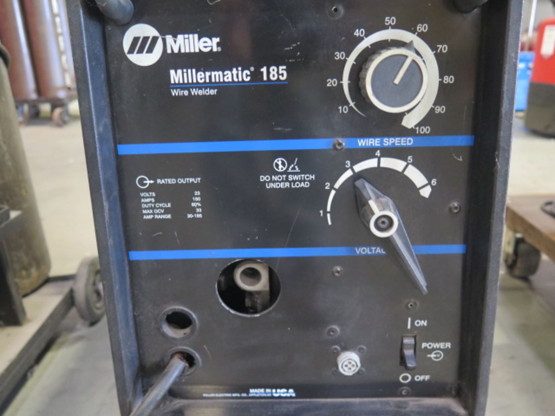 Miller Millermatic 185 CV-DC Arc Welding Power Souirce and Wire Feeder s/n KH428900 SOLD AS-IS - Image 5 of 6