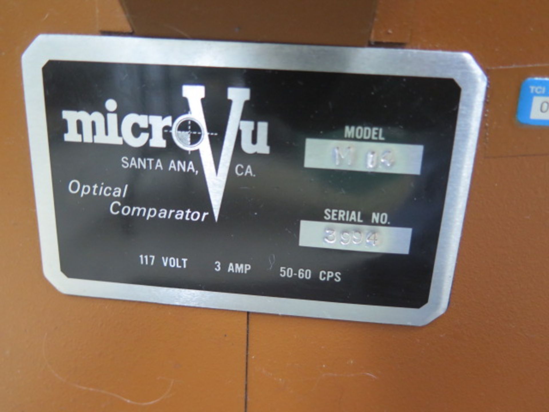 MicroVu M14 Floor Model 14” Optical Comparator s/n 3994 w/ MicroVu MD-1 Programmable DRO, SOLD AS IS - Image 9 of 9