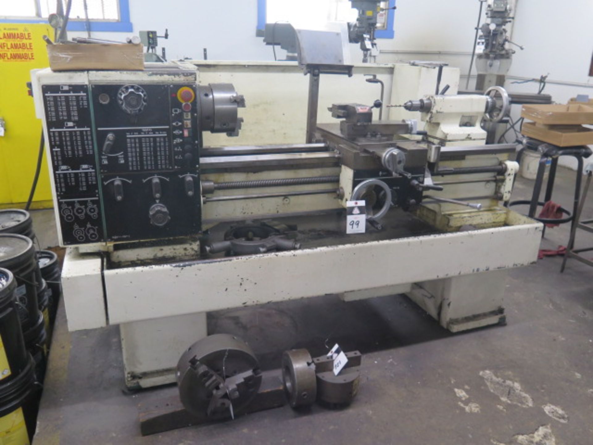 Harrison M350 15” x 42” Lathe w/ 40-2200 RPM, Inch/mm Threading, Tailstock, Steady Rest, SOLD AS IS