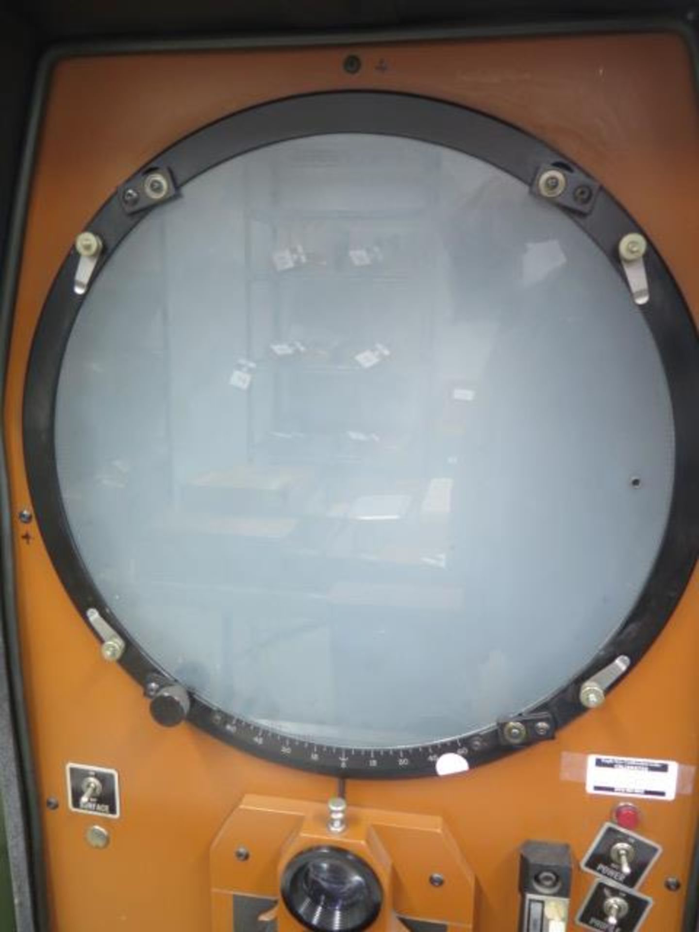 MicroVu M14 Floor Model 14” Optical Comparator s/n 3994 w/ MicroVu MD-1 Programmable DRO, SOLD AS IS - Image 5 of 9