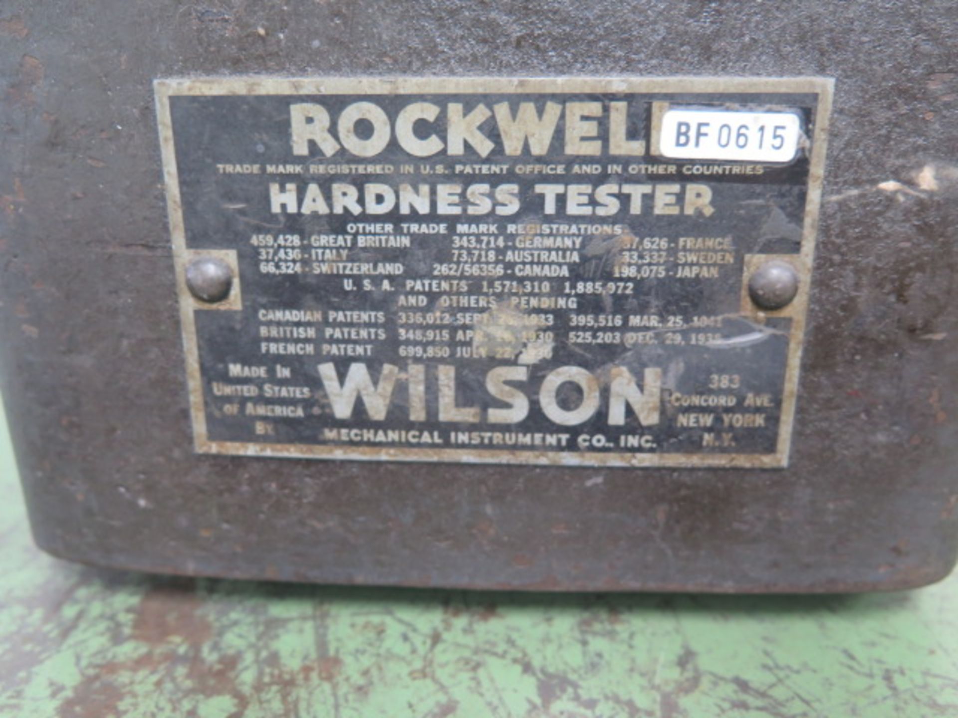 Wilson 4JR Rockwell Hardness Tester s/n 4JR-879 (SOLD AS-IS - NO WARRANTY) - Image 7 of 8