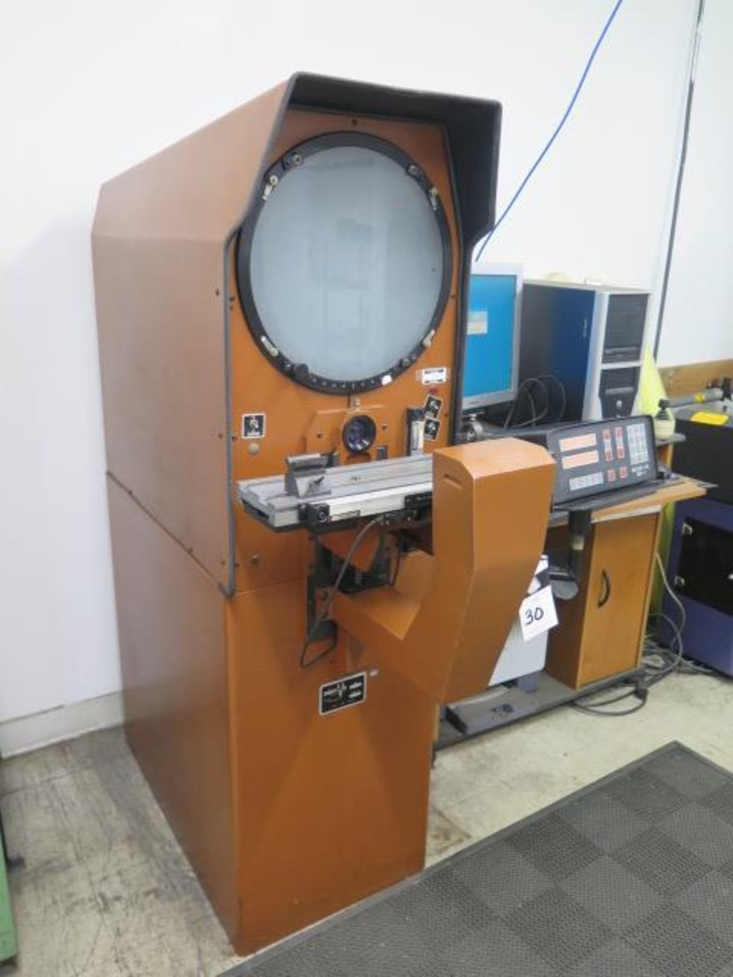 MicroVu M14 Floor Model 14” Optical Comparator s/n 3994 w/ MicroVu MD-1 Programmable DRO, SOLD AS IS - Image 2 of 9