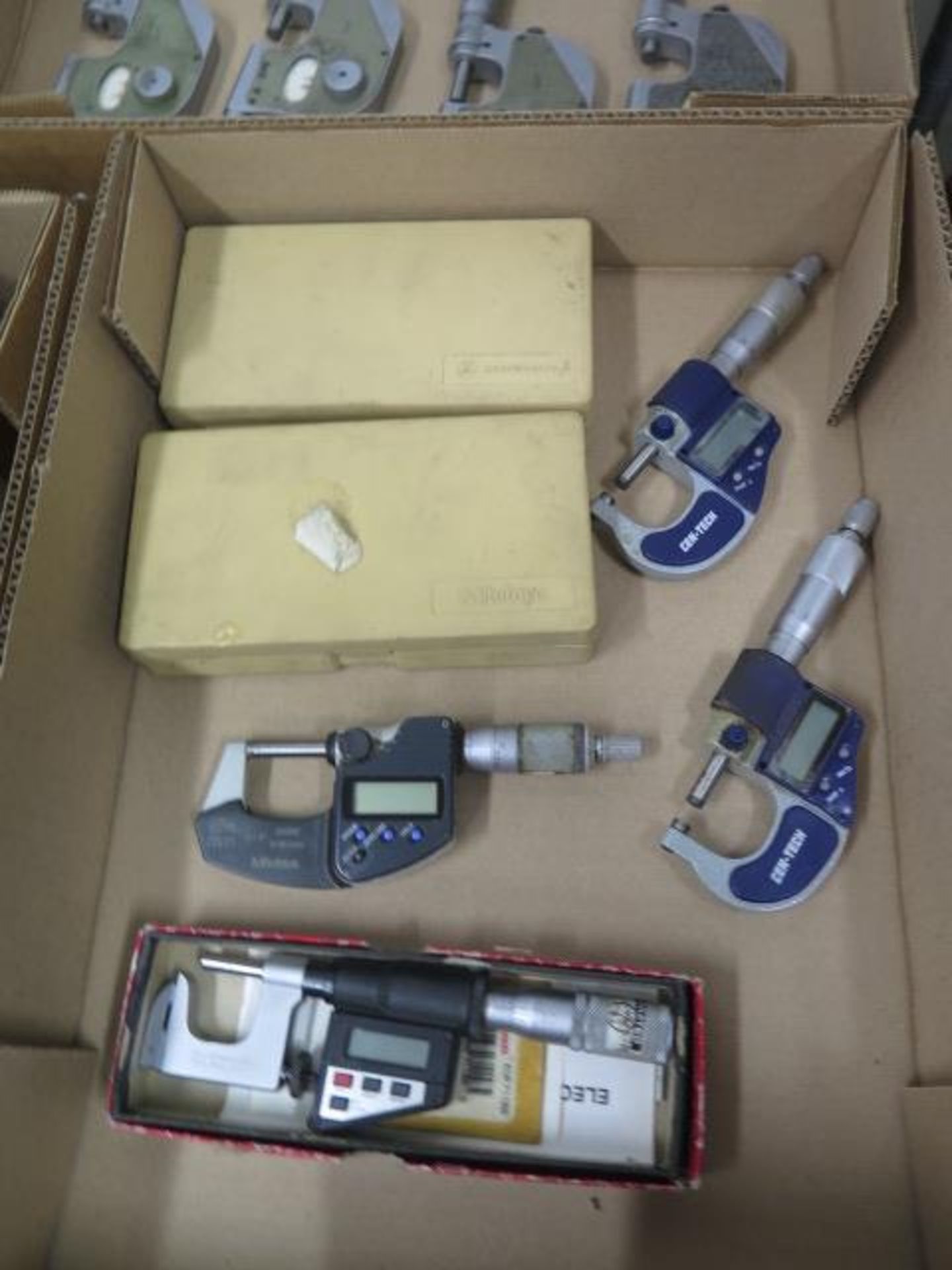 Starrett 0-1" Digital Anvil Mic, (3) Mitutoyo 0-1" Digital OD Mics and (2) Cen-Tech 0-1" Digital - Image 2 of 7