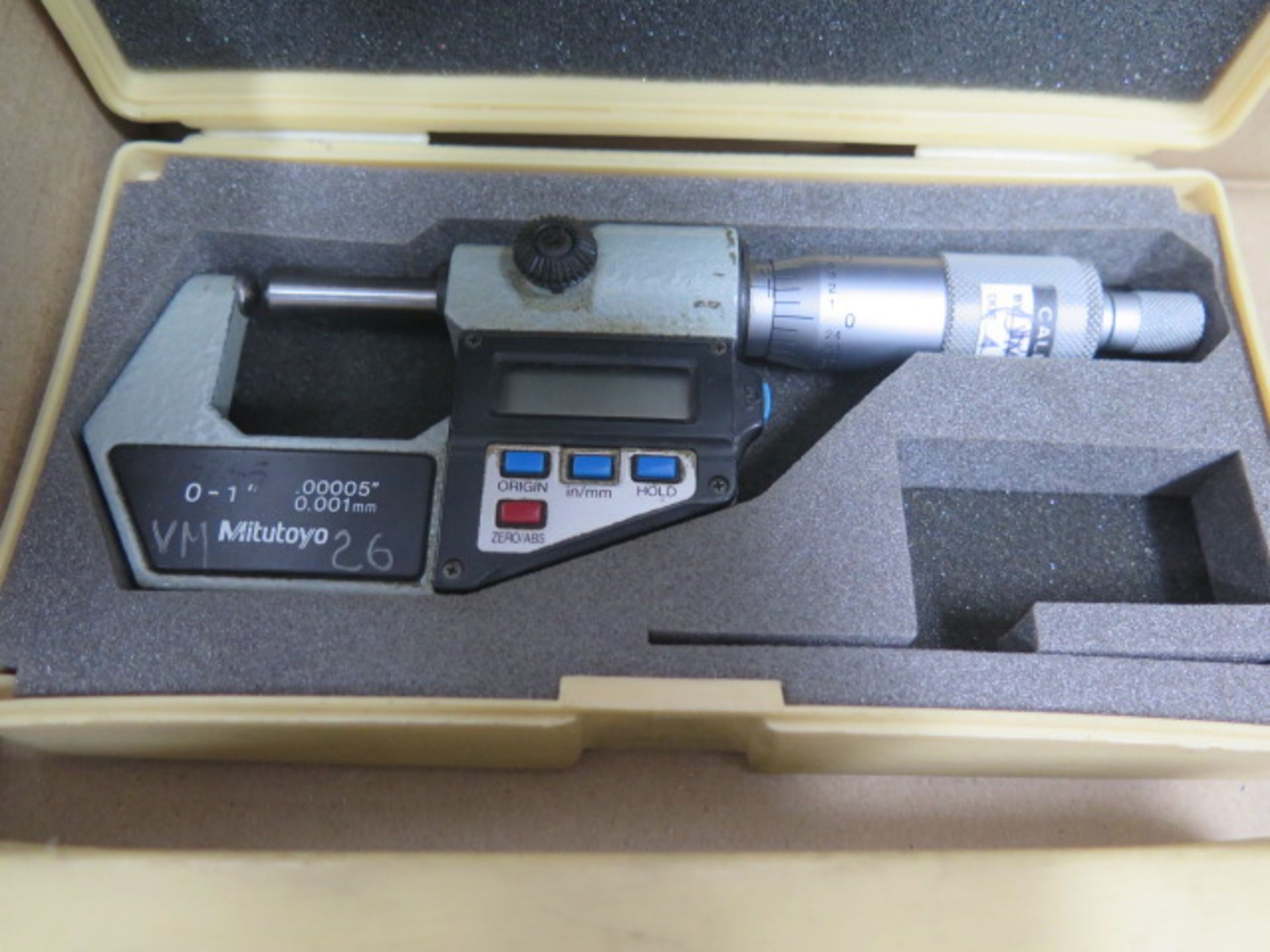 Starrett 0-1" Digital Anvil Mic, (3) Mitutoyo 0-1" Digital OD Mics and (2) Cen-Tech 0-1" Digital - Image 6 of 7