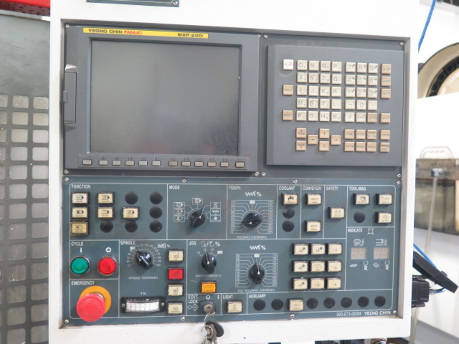 8/2006 YCM XV-1020A CNC VMC s/n 1194 w/ Fanuc MXP-200i Controls, 24-Station, SOLD AS IS - Image 6 of 17