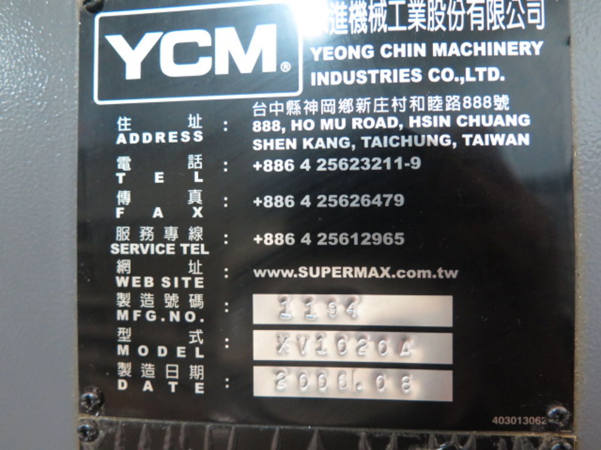 8/2006 YCM XV-1020A CNC VMC s/n 1194 w/ Fanuc MXP-200i Controls, 24-Station, SOLD AS IS - Image 17 of 17