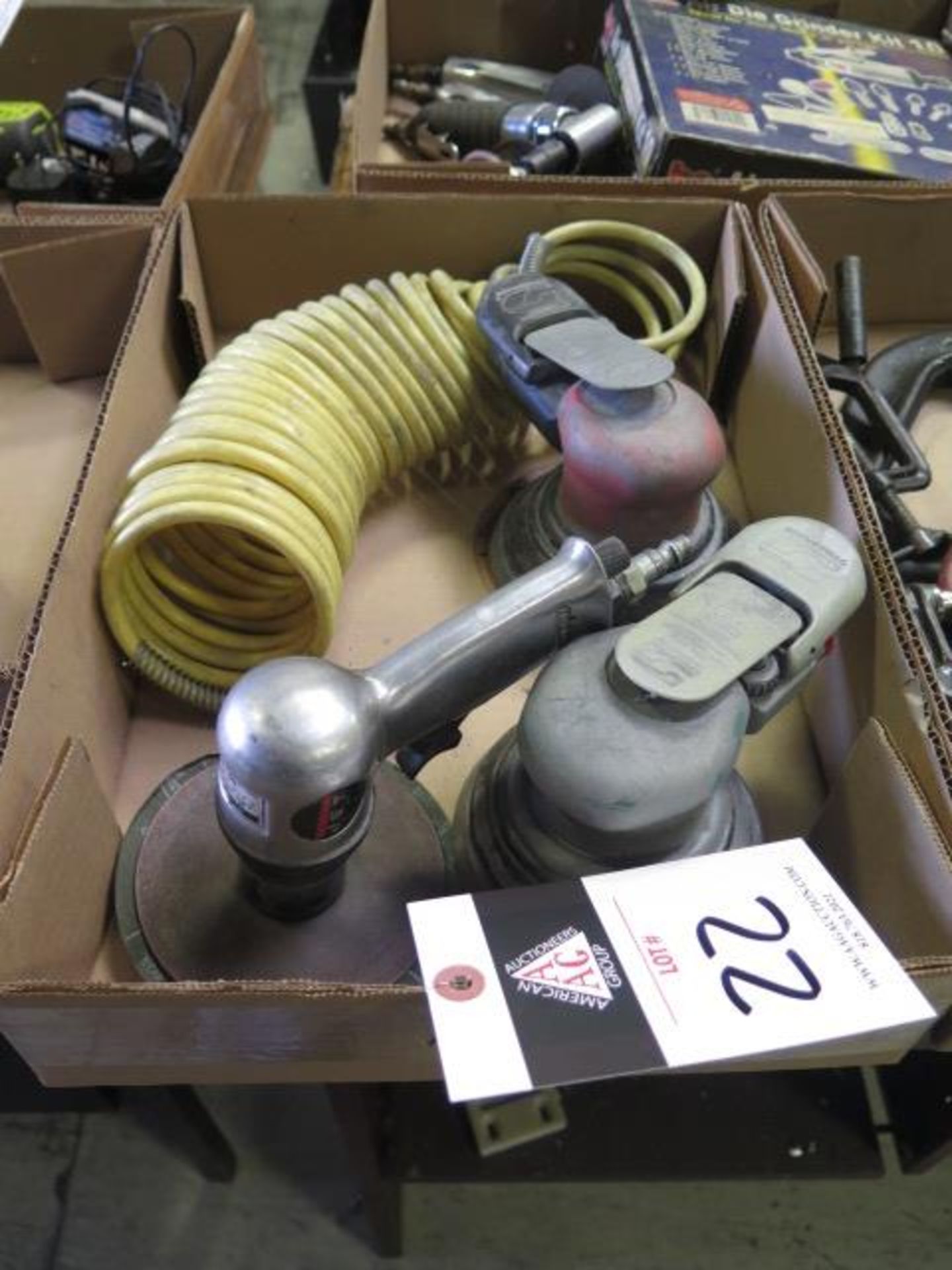 Pneumatic Orbital Sanders (3) (SOLD AS-IS - NO WARRANTY)