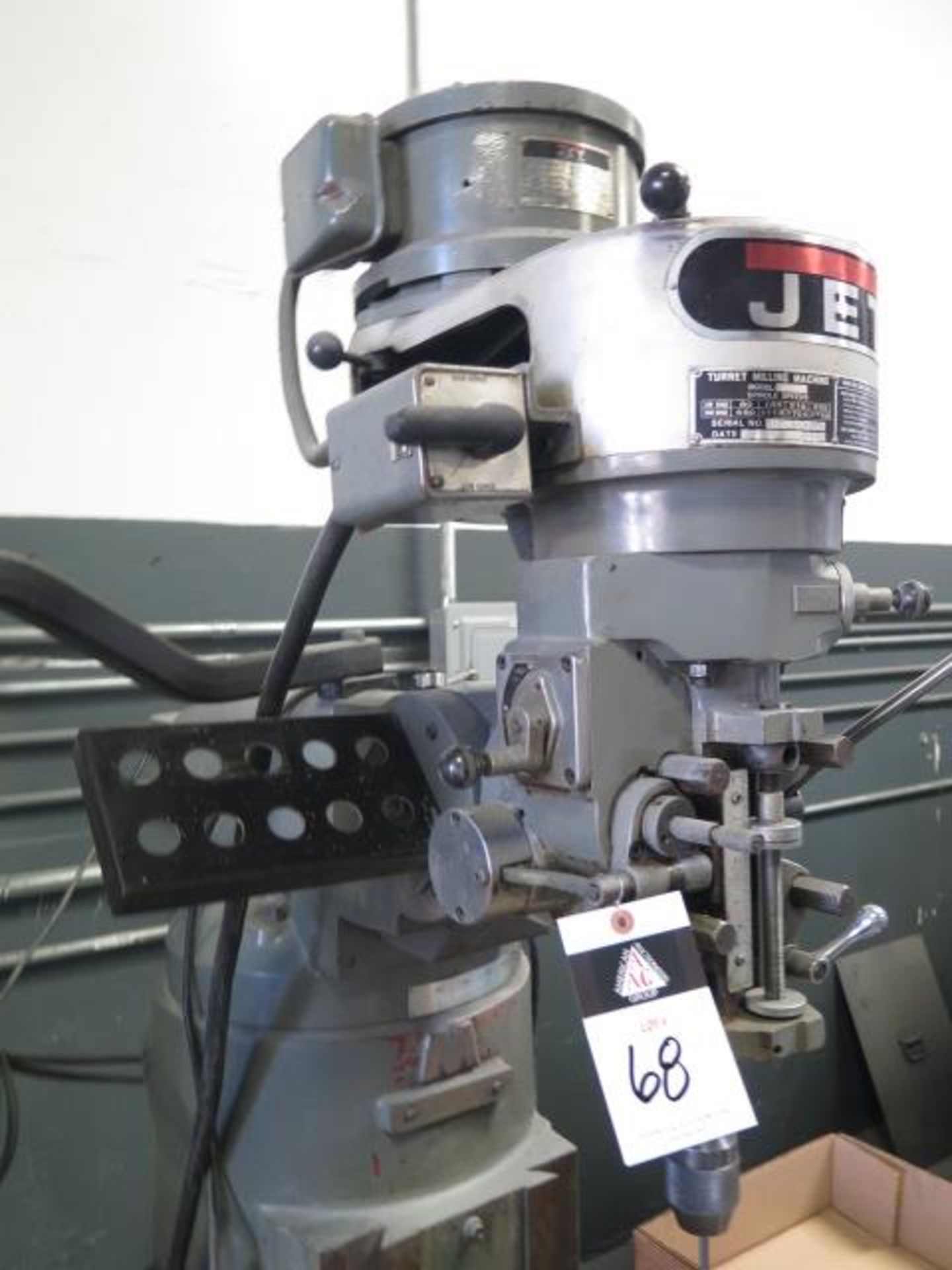 Jet JTM-2 Vertical Mill s/n 505041 w/ Acu-Rite MillMate DRO, 2Hp Motor, 80-2720 RPM, Chrome Ways, - Image 5 of 12