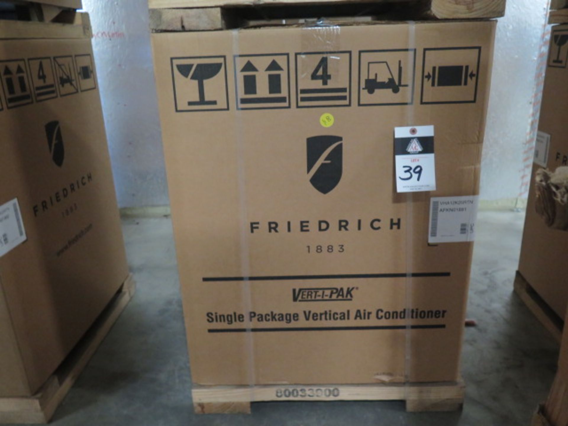 Friedrich VHA12K25RTN Hotel Style 1 Ton Single Package Vertical Air Conditioner s/n AFKN01881 w/ 9,