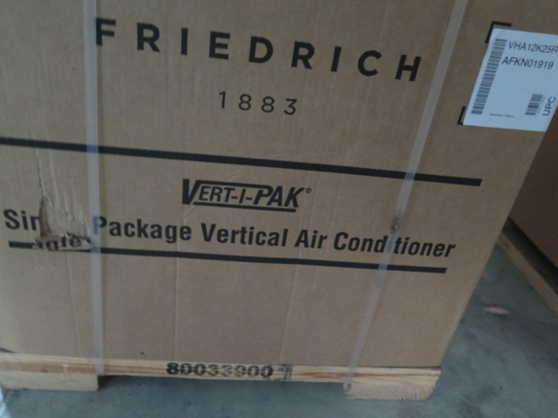 Friedrich VHA12K25RTN Hotel Style 1 Ton Single Package Vertical Air Conditioner s/n AFKN01919 w/ 9, - Image 3 of 4
