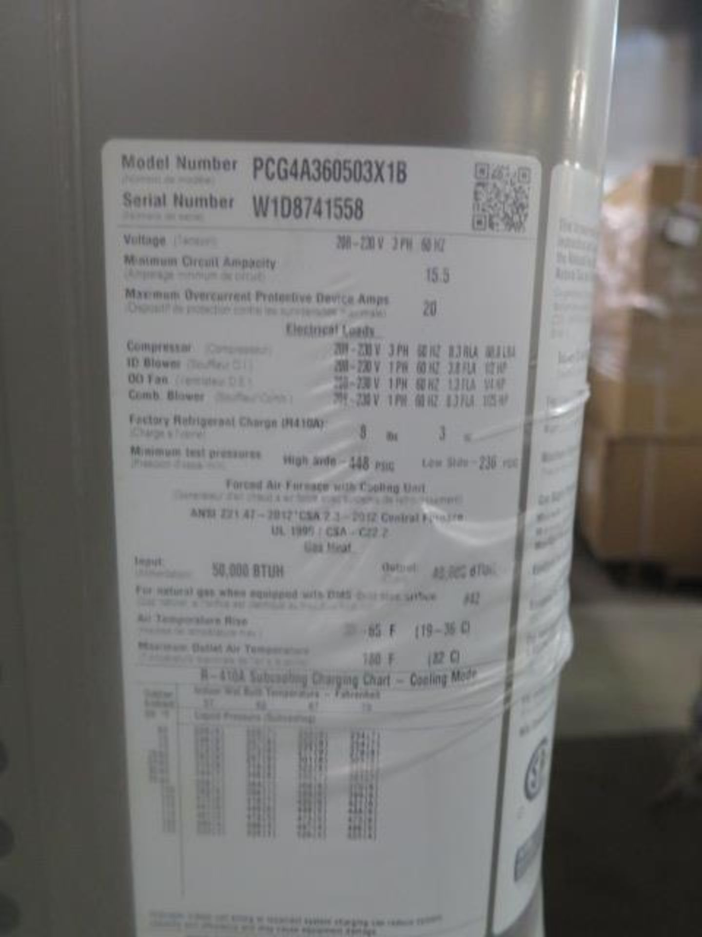 Dancool PCG4A360503X1 3 Ton Gas Unit s/n W1D8141558 230V-3PH. (SOLD AS-IS - NO WARRANTY) - Image 5 of 5