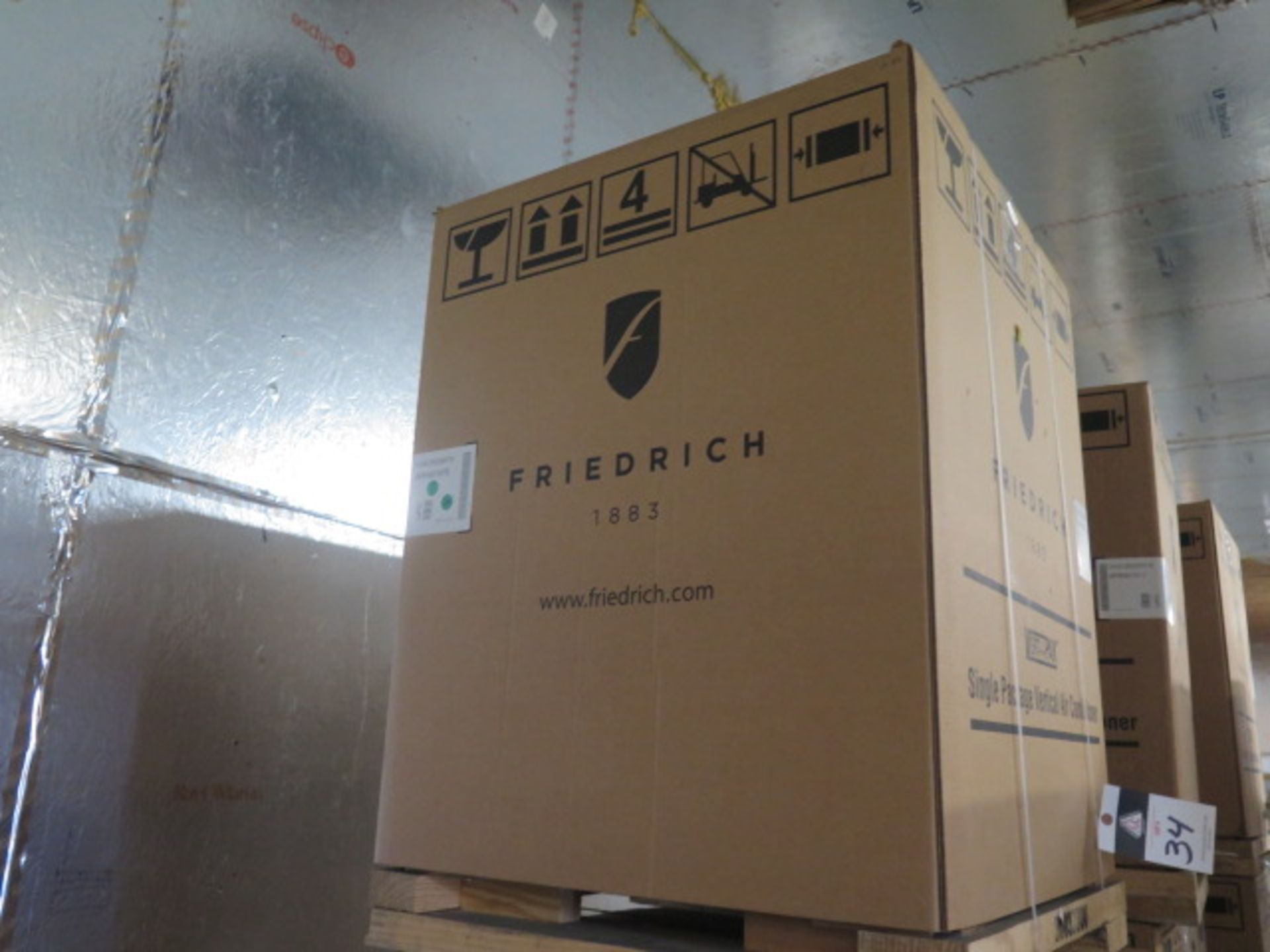 Friedrich VHA12K25RTN Hotel Style 1 Ton Single Package Vertical Air Conditioner s/n AFKN01878 w/ 9, - Image 2 of 4